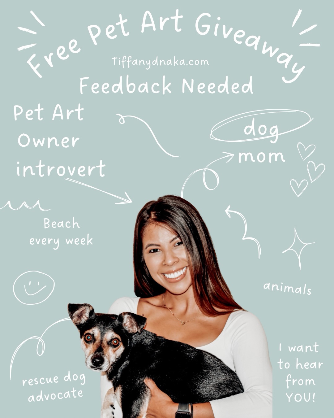 I’d love your feedback on my website. I recently made some updates and want honest opinions on what’s working and what could be better.
One winner will receive an 8.5 x 11 custom pet portrait (a $89 value). Swipe to see past winners.
How to enter:
1. Visit my website (link in bio)
2. Share something about your experience on the site (what you liked, what could improve, or any typos you spot)
3. Tag two friend in the comments
Bonus: You can enter multiple times
Winner will be announced on my story on 4/12/26
Rules:
• Must follow and remain following (unfollowing will disqualify entry)
• Must tag me so I can see your post (if your profile is private, send a screenshot)
• Prize must be claimed within two weeks
This giveaway is not affiliated with or sponsored by Instagram and is open to U.S. residents only
#dogs #dogmom #orangecounty #petportrait #editor