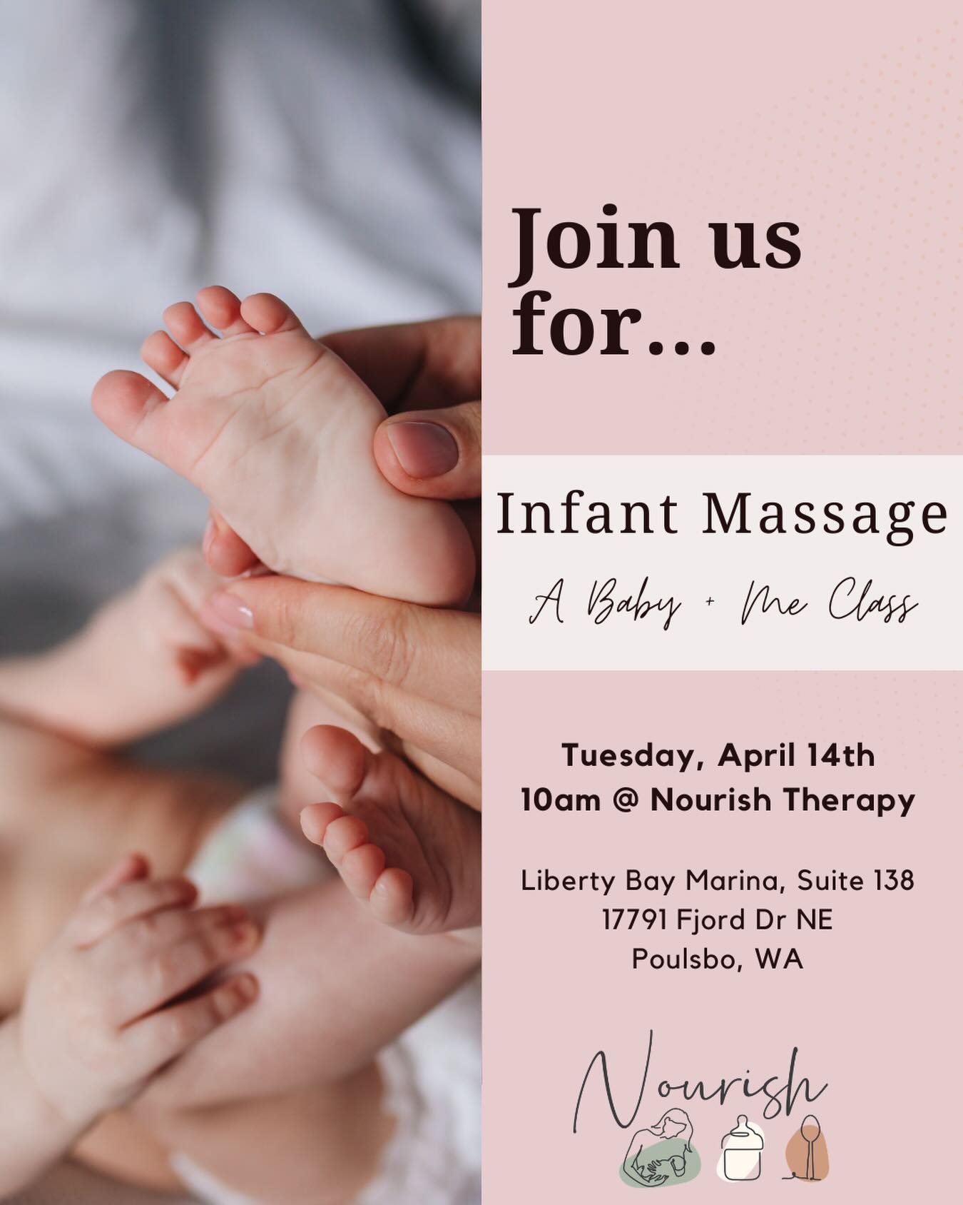 Join us next week!!!
Infant massage is a wonderful way to bond with your baby, while supporting feeding, digestion, movement, and so much more. 💕
Free community event. Come and build your village, for infants birth to crawling and their grown ups.