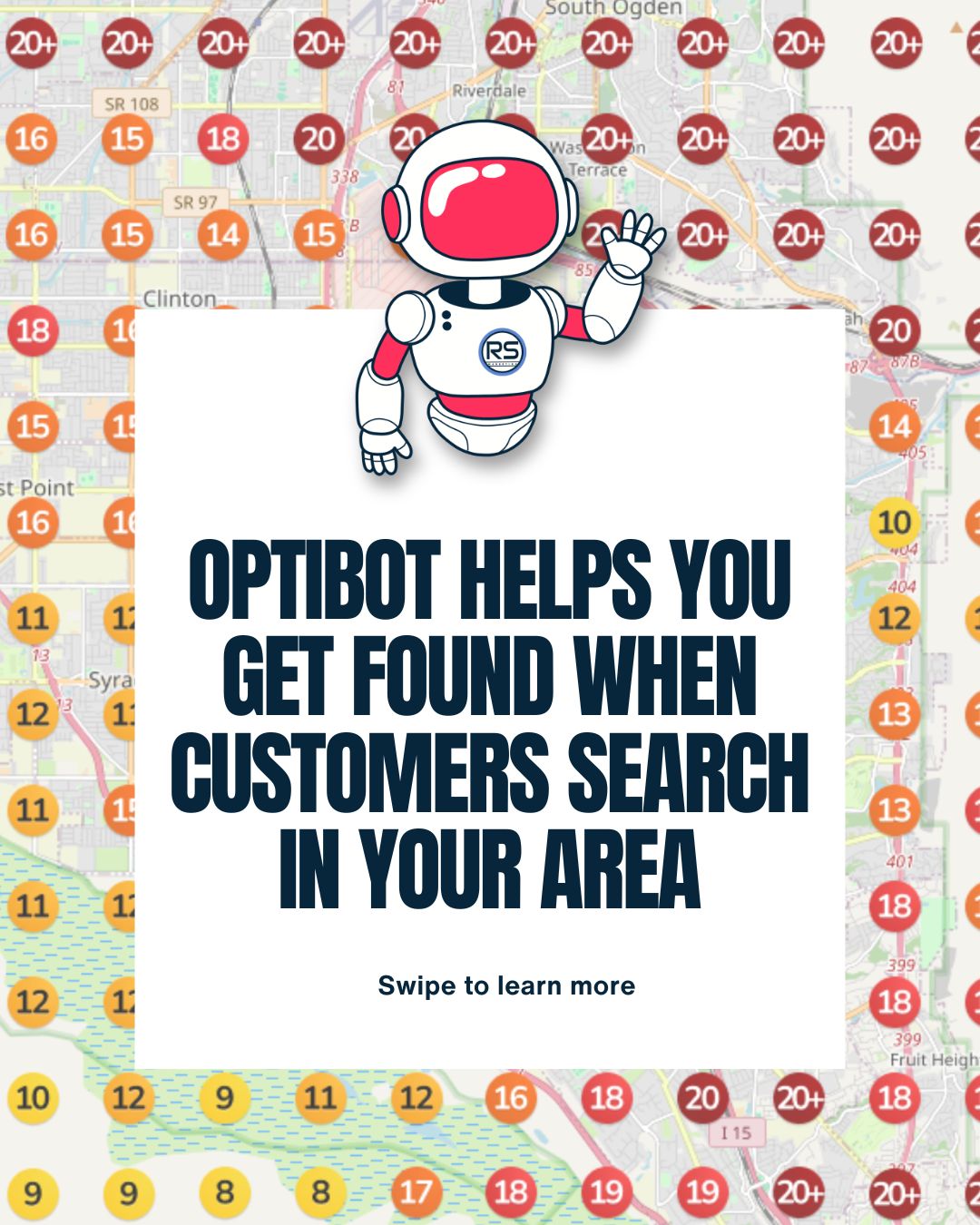 People search. Optibot helps you show up.
Get found by customers in your area.
https://audit.optibot.ryanspelts.marketing/
#localbusiness #localseo #smallbusiness #Utahmarketing