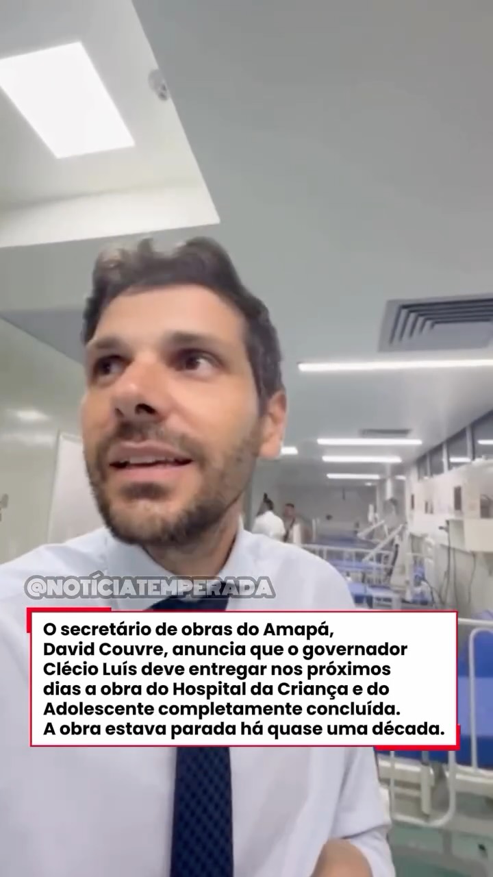 |Macapá/AP - Governador @clecioluis_ (UB) deve entregar nos próximos dias a obra do Hospital da Criança e Adolescente. No vídeo, o ex-secretário de obras do estado, @davidcovre , faz um relato das dificuldades de uma obra que estava parada cerca de uma década.