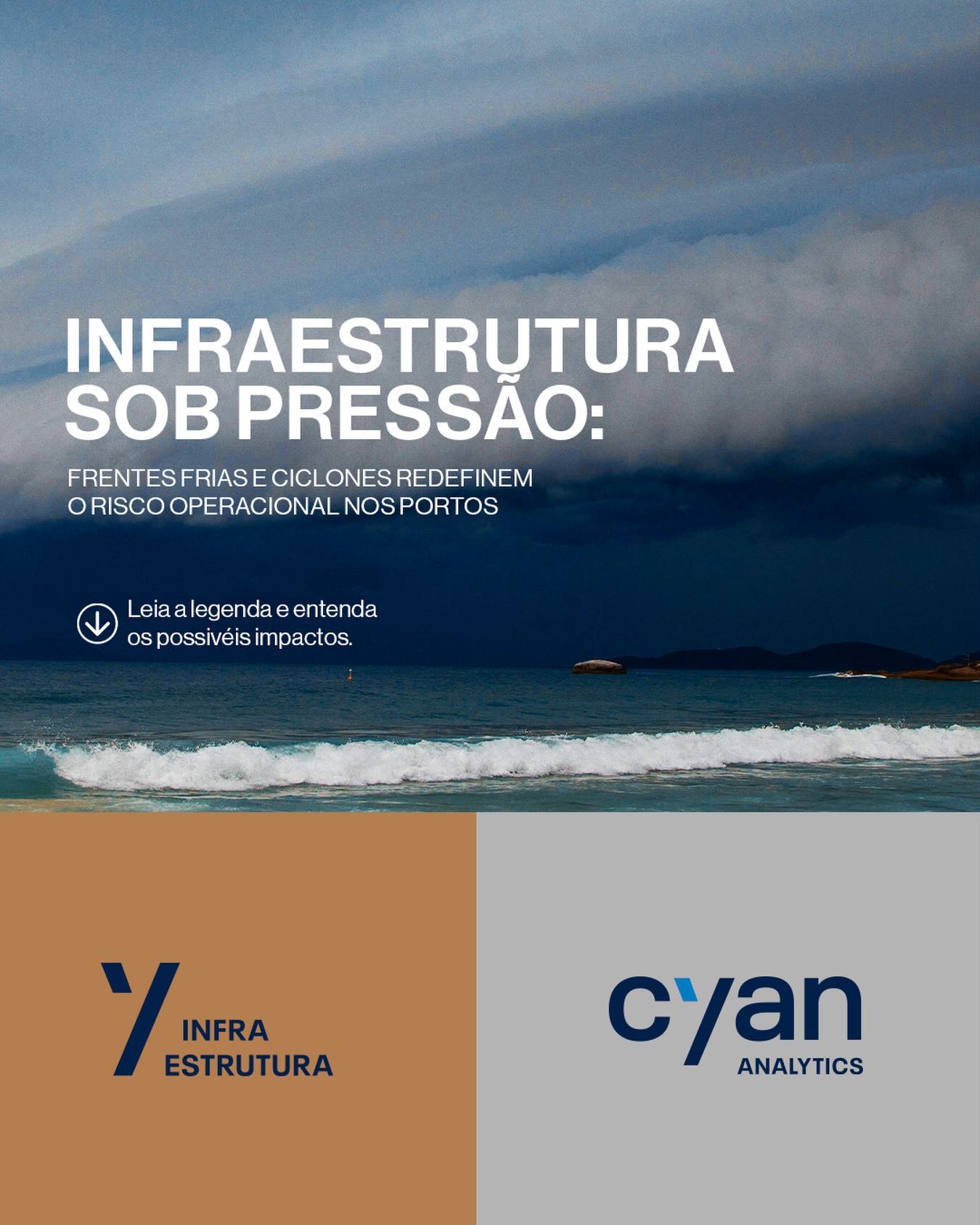 A atuação de frentes frias intensas e sistemas ciclônicos no litoral altera de forma significativa a dinâmica operacional dos portos, impactando diretamente previsibilidade, segurança e eficiência logística.
A combinação de ressaca e ventos fortes compromete janelas de atracação, operações de carga e descarga e a estabilidade das embarcações, elevando o risco operacional e a exposição a atrasos e custos adicionais.
Nesse contexto, o desafio deixa de ser apenas reagir ao evento climático e passa a ser antecipar sua evolução com precisão.
O monitoramento contínuo e a análise de dados meteorológicos em alta resolução permitem
identificar mudanças no cenário com antecedência, apoiar decisões operacionais mais seguras e reduzir impactos sobre a cadeia logística.
Em infraestrutura, a gestão de risco começa na capacidade de interpretar o clima antes que
ele afete a operação.