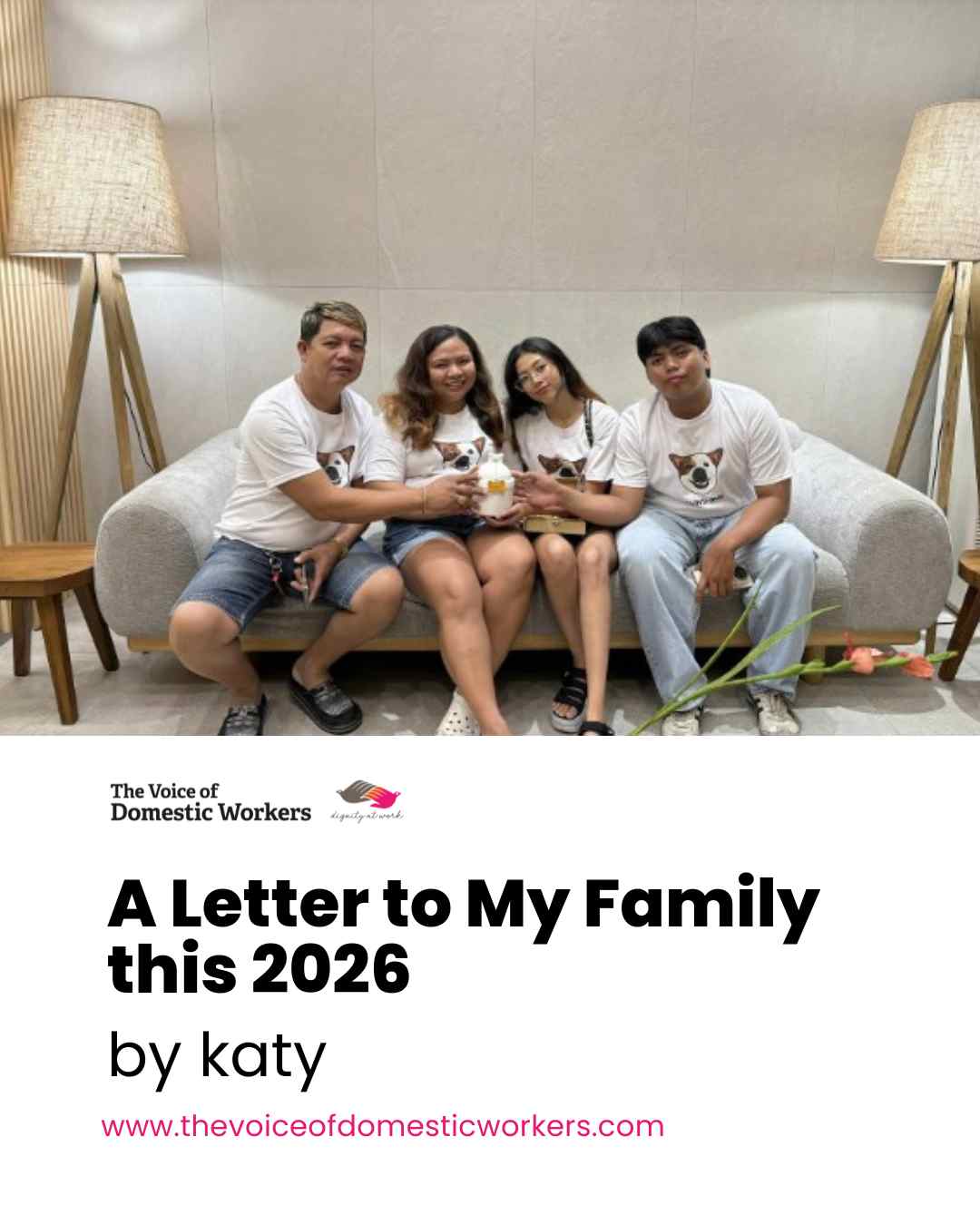 Some letters hold everything we wish we could say in person. Last January, Katy shared a heartfelt message to her family, filled with love, longing, and the quiet strength that comes with being far from home. It’s a reflection many domestic workers know deeply, where distance doesn’t lessen connection, but makes it even more meaningful. Looking back, her words remind us of the sacrifices made and the love that keeps us going. Take a moment to revisit Katy’s letter and reflect on the bonds that stay strong, no matter the distance.
Read here: https://www.rfr.bz/i25136d
#VODW #DomesticWorkers #MigrantVoices #StoriesOfHome #FromAfarmButConnected #VoicesThatMatter