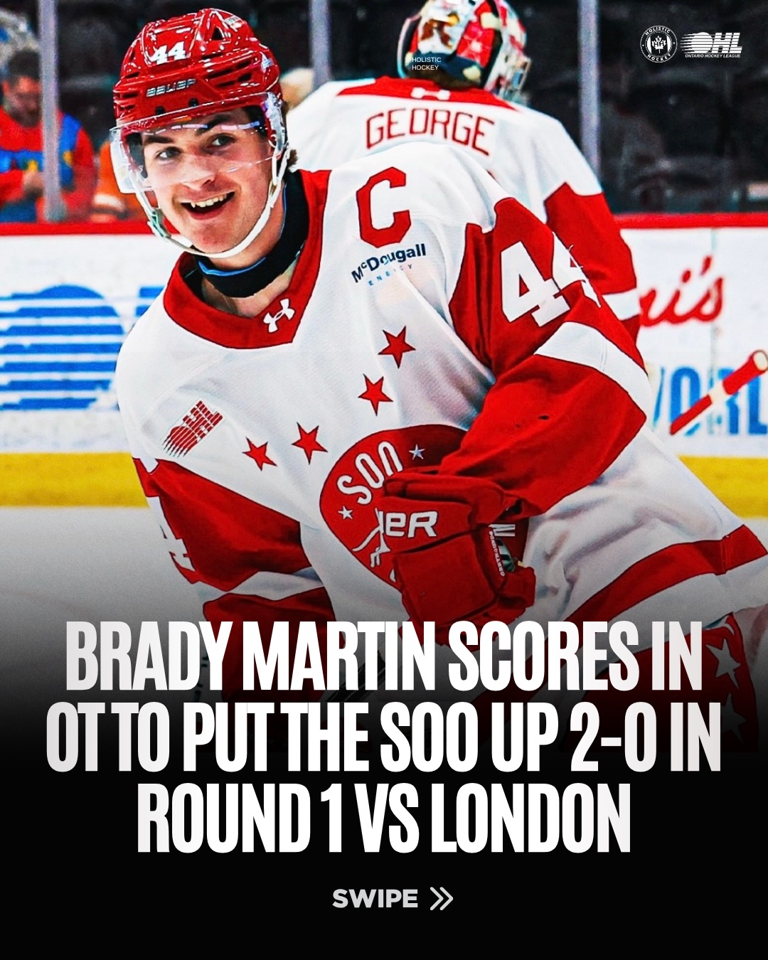 MARTY WITH THE OT WINNER!! 🤠
#bradymartin #ohl #soogreyhounds #highperformance #nhl