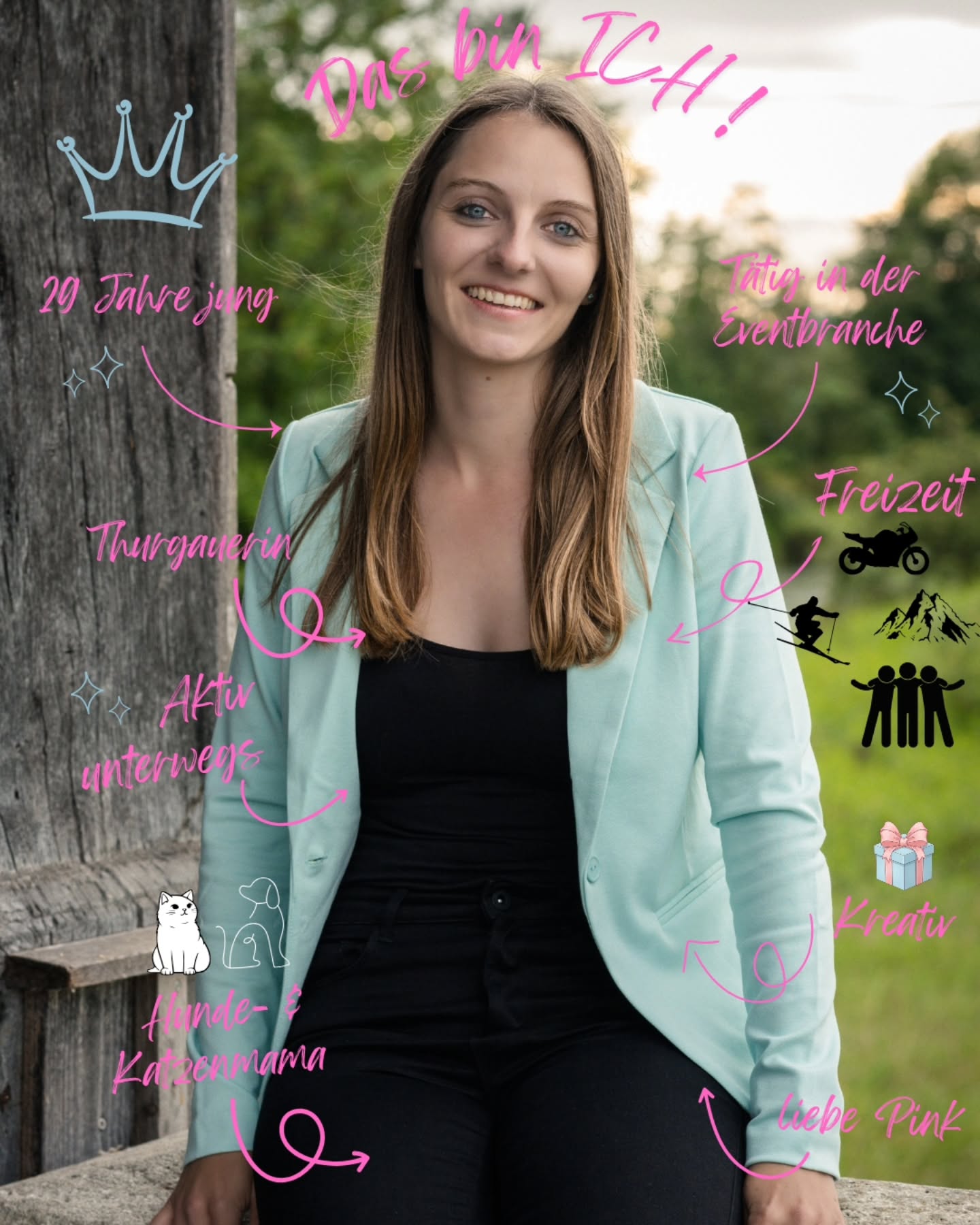 Hallo, das bin ich🙋🏼♀️ Das Gesicht hinter diesen ganzen Kreationen & Geschenken. 😉
Selina, 29 Jahre jung, aus dem schönen Thurgau 😊
In meiner Freizeit bin ich gerne aktiv unterwegs – ich spiele Unihockey, Squash und Padel, fahre Motorrad 🏍 oder geniesse die Zeit in den Bergen ⛰️ beim Wandern oder beim Skifahren ⛷️ Im Sommer darf die Zeit am oder auf dem See mit dem Stand Up Paddle nicht fehlen.🌊
Ein grosser Teil meines Lebens sind auch meine Tiere – ich bin stolze Hundemama von Goldydame Kaya 🐶 und habe zusätzlich zwei Katzen🐱, die meinen Alltag bereichern. Genauso wichtig ist mir die Zeit mit Familie und Freunden, gemeinsam lachen und schöne Momente teilen.🥰
Als Ausgleich zu meinem Job in der Eventbranche lebe ich meine kreative Seite aus und gestalte mit viel Liebe verschiedene Geschenke - alles sind Einzelstücke und können nach Wunsch angefertigt und personalisiert werden. Zur Zeit sind es Babygeschenke, in Zukunft wird es auch andere Geschenke geben – wie Kerzen, Gipsfiguren und kleine Mitbringsel 🎁 - lasst euch überraschen.
Viel Freude beim Durchstöbern meiner Seite – bei Fragen könnt ihr mich jederzeit kontaktieren.✉️