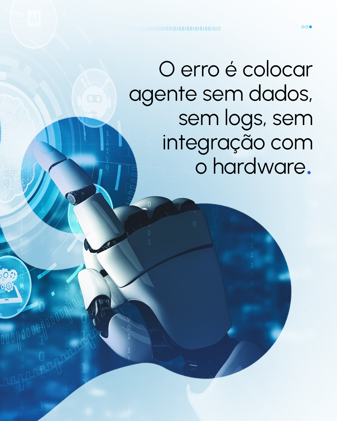 O maior erro com agente de IA é querer “mágica”. 🤖❌
Colocar agente sem dados, sem logs e sem integração com o hardware é pedir para ele virar enfeite: resposta genérica, diagnóstico errado, operação travada e confiança indo embora. 📉
Agente bom precisa de base. Precisa saber o que o equipamento está fazendo, o que aconteceu antes, quais eventos ocorreram, onde o fluxo falhou e quais dados são confiáveis. Isso vem de telemetria, observabilidade e arquitetura integrada. 🔗📊⚙️
Na 42WE, a IA entra do jeito certo: conectada ao fluxo real do produto, com dados estruturados e rastreabilidade. Aí sim ela reduz erro, automatiza rotina e entrega ROI. ✅🚀
#AgentesDeIA #ProdutoConectado #Integração #Telemetria #Logs #Observabilidade #DesenvolvimentoDeProdutos #Automação #IAAplicada #42WE