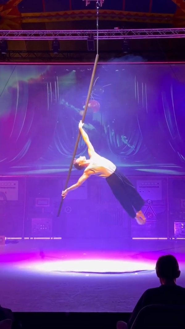 My flying pole act at @winterspektakelhamburg
It was my first time performing this discipline on stage! 💫
•
•
•
#flyingpole #circus #show #circusaroundtheworld #pole