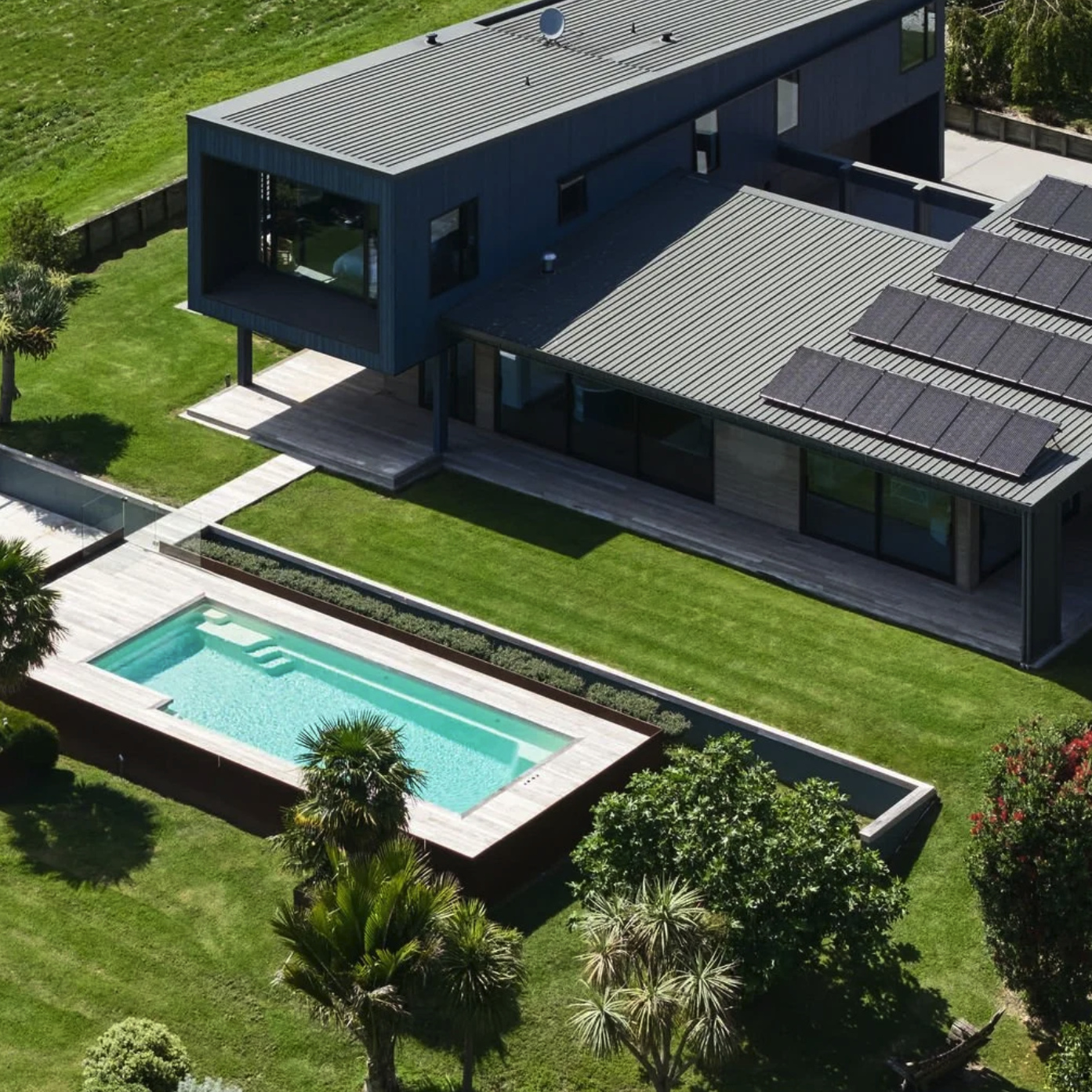 Eight years on — and this home continues to lead with intent.
From the outset, it was designed with long-term performance in mind — integrating energy, water and heating systems in a way that now feels like best practice. Solar, rainwater collection, hydronic heating and high-performance glazing weren’t add-ons, but part of a considered whole.
Over the last 18 years of building we've become particularly adept in areas such as environmentally focused building and smart home integration — shaping some of our most distinctive homes through unique processes and ensuring the homes we build perform, adapt and endure.
Looking to design and build something special? We provide an integrated design and planning service where our team work alongside you to design and build a home suited to your specific lifestyle requirements.
Get in touch on 07 543 4052