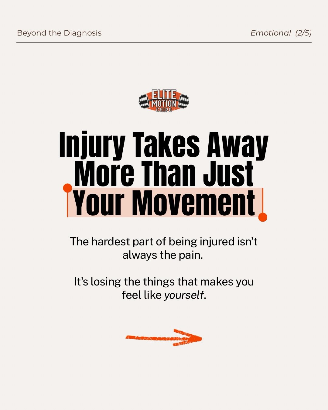 Factors that make people give up and start to believe that life will just “never be the same”:
❌ Frustration with reducing your training intensity, making your workout or sport “boring.”
❌ Hesitation and difficulty trusting your body to push through hard movements again.
❌ Fear of reinjury.
But you, your injury, your lifestyle are complex factors, and all parts of you need to be integrated for recovery that LASTS. I rarely hear clinicians talk about how they are guiding a patient through the “emotional” parts of rehab.
That frustration, hesitation, and fear WILL impact your recovery if it’s unaddressed.
✅ We watch pro-athletes return to sport after a serious injury all the time, but you don’t have to be a pro-athlete to get quality rehab, you just have to know where to find it. 👋🏽
👉🏽 Follow along because we’re reviewing how all of the following affect your injury and your recovery:
1. physical
2. emotional
3. specialization
4. clinical
5. pain reframing
_________________
Injury rehab built around one goal: getting you back to training stronger than before and moving with confidence. Dr. Andrew works with runners, lifters, and active adults through structured, progressive programs that address the root cause, not just the symptoms. This is rehab with a clear plan and a finish line in sight.
Long Beach, CA | Sports Chiropractic
#longbeach #sportschiropractor #powerlifting #weightlifting #crossfit