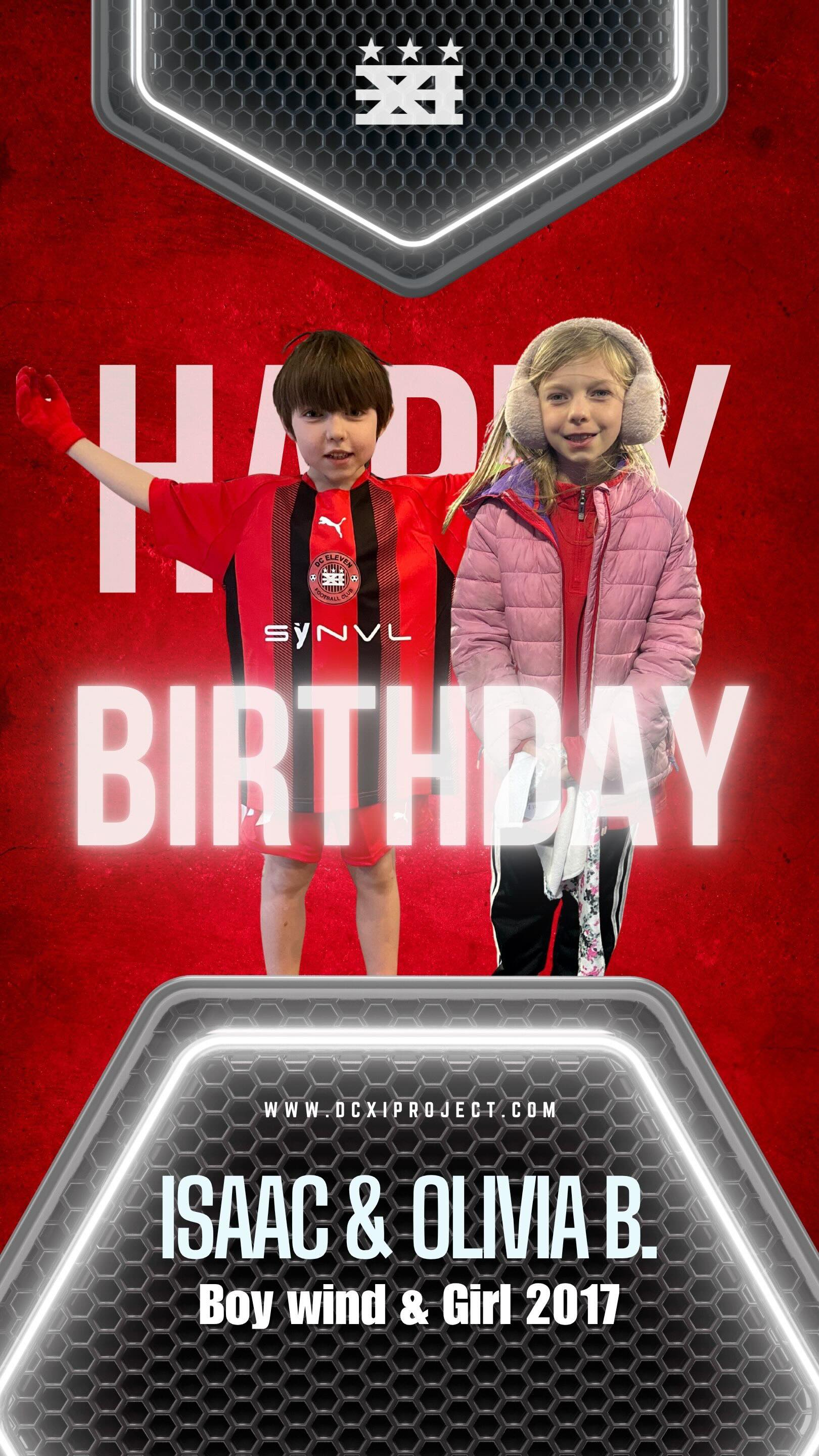 Happy birthday Olivia & Isaac! Keep shining bright on and off the field! 🎂 🎈🏆⚽️
.
.
.
.
.
.
.
.
.
#EliteSoccer #HappyBirthday #dcballers #FutureStar #SoccerAcademy