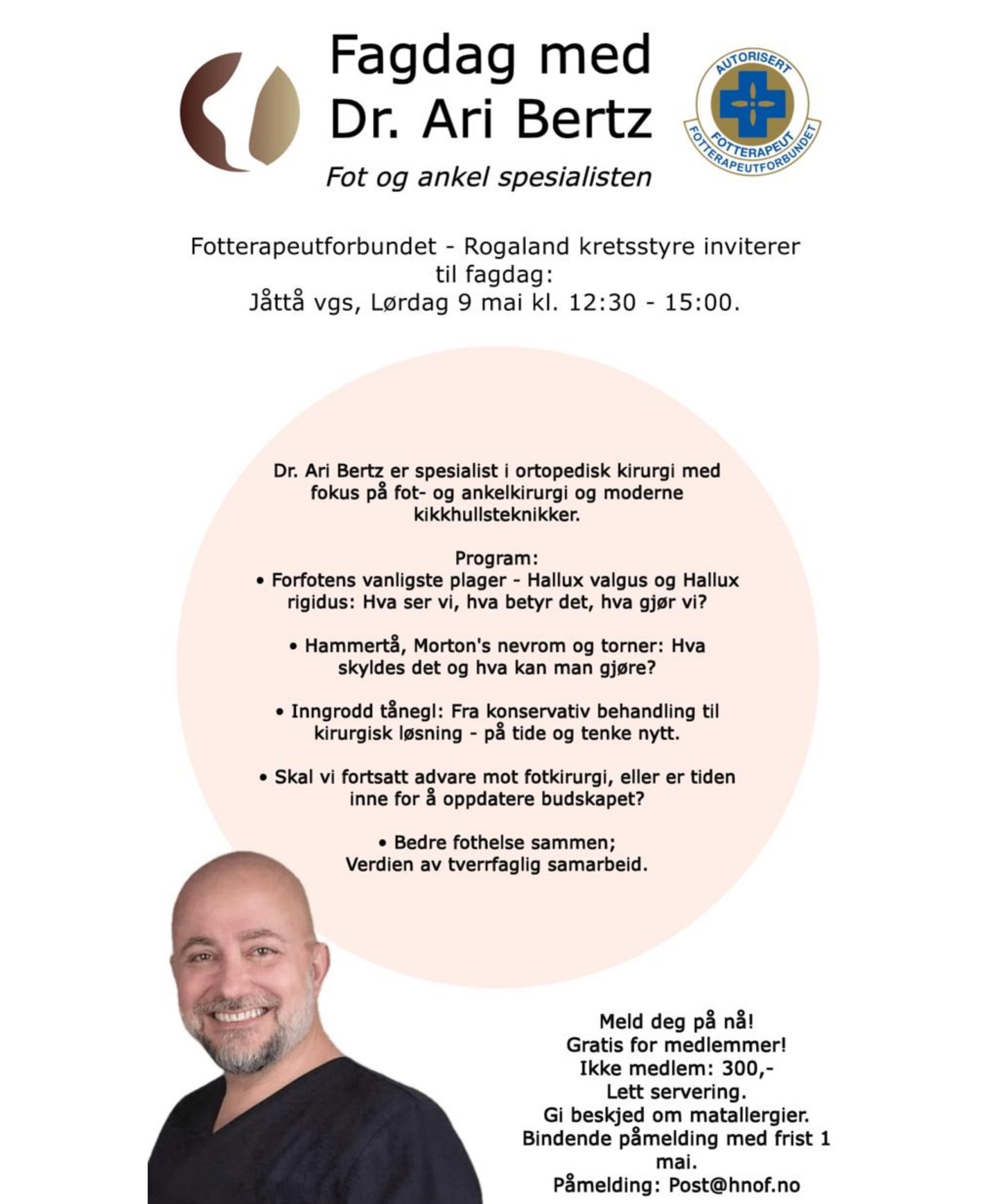 Jeg holder foredrag i nærheten av Stavanger den 09. Mai! Link i bio (og stories) for mer informasjon.
Håper å se noen av dere der 😄🦶
#fotlege #stavanger