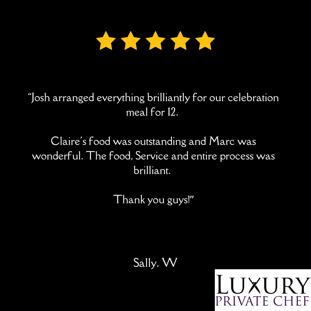 We’ve reached 100 reviews on Google all at 5 stars! 🤩
Amazing 🙏 thank you to everyone that has left us a lovely review and a even bigger thank you for all the chefs and servers for making the guests feel so special 💫
@luxuryprivatechef
#luxuryprivatechef #privatechef #5starreview #luxury #food