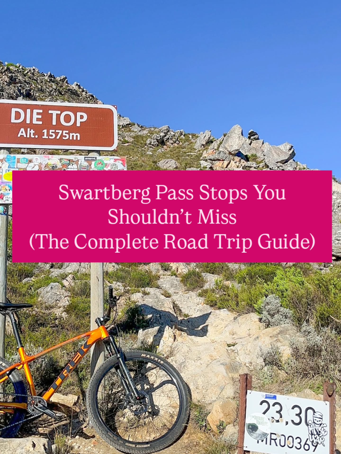 Some other important things to know before driving Swartberg Pass:
- The road is narrow and mostly functions like a single lane. If you see a car, cyclist, or pedestrian coming towards you, slow down and give way. There are small passing sections along the road.
- It’s a gravel pass, so drive carefully and take your time. The beauty of this drive is in going slow anyway.
- If you’re driving from Oudtshoorn to Kimberley like we were, add about two hours to your trip. If you’re staying in Prince Albert or Oudtshoorn, you could easily dedicate half a day just to the pass.
Regardless, it's definitely worth it!
#tripguide #travelinspiration #southafrica #swartbergpass