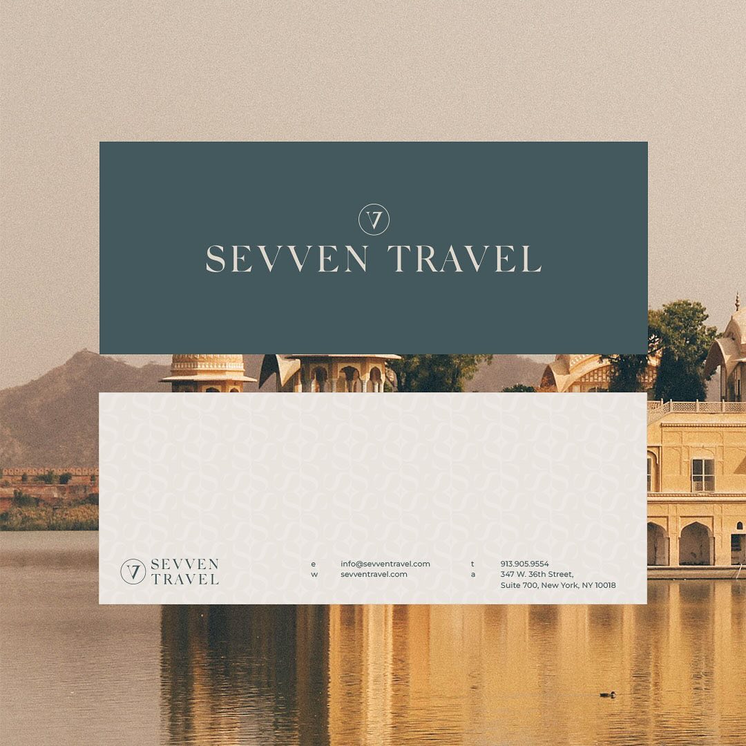 Brand Identity Reveal for Sevven Travel ✨
THE INSIGHT
Travel is a journey to connect and rejuvenate. Sevven Travel is an extension of your destination, and your experience begins when we connect.
THE LOGO
We combined a beautiful serif typeface with a striking icon graphic to evoke effortless luxury. Its serifs create an illusion of connection, while maintaining a delicate, legible, and sophisticated feel.
THE BRAND MARK
The icon is composed of the letter 'V' and the number '7', seamlessly connecting to form a perfectly balanced, sophisticated brand mark. It symbolizes 'connection,' the cornerstone of the brand.
We are so happy with how the brand identity came together - what are your thoughts?