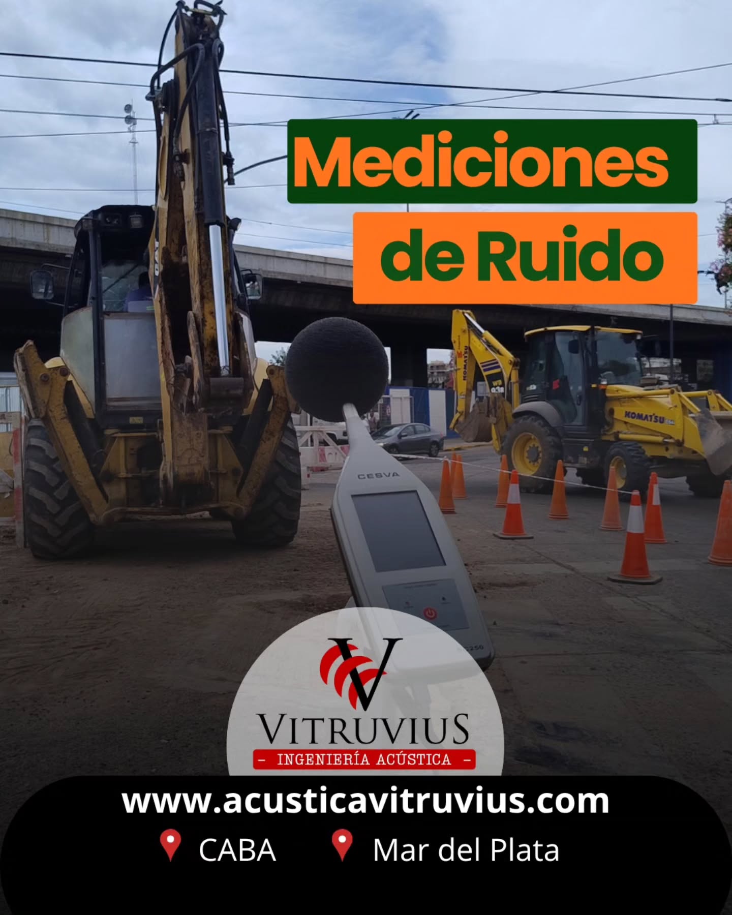 ¿Mediciones de ruido? -->> VitruviuS - Ingeniería Acústica -
- Control de ruido en obras
- Peritajes acústicos
- Simulaciones acústicas predictivas
- Diseño de soluciones y medidas de mitigación
- Informes de Evaluación de Impacto Acústico
- Inscripciones al RAC y estudios de aislamiento para habilitaciones municipales
www.acusticavitruvius.com
Estamos en CABA y en Mar del Plata
WhatsApp: +54 9 11 6321 6230
#ruido #peritaje #ruidosmolestos
#VitruviusIngenieríaAcústica