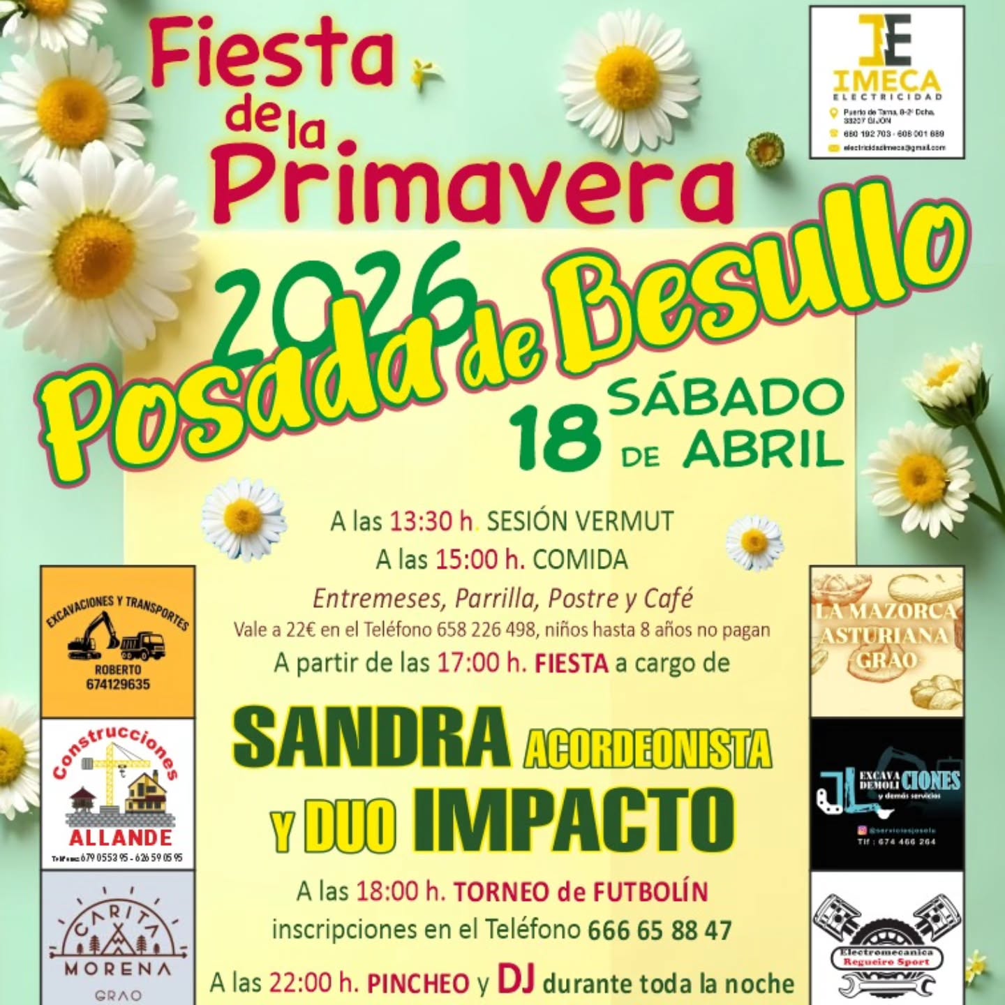 En la parroquia de #Besullo seguimos sacudiéndonos el invierno... 😄
Después del #ConciertoDeLaRectoral del viernes 3 de abril y la Fiesta de la #Fumaza el sábado 4, llega la FIESTA DE LA PRIMAVERA en La Barguera...
Concretamente, en POSADA DE BESULLO, el SÁBADO 18 DE ABRIL, a partir de las 13.30 horas, con comida, fiesta y baile...
La primavera es así...