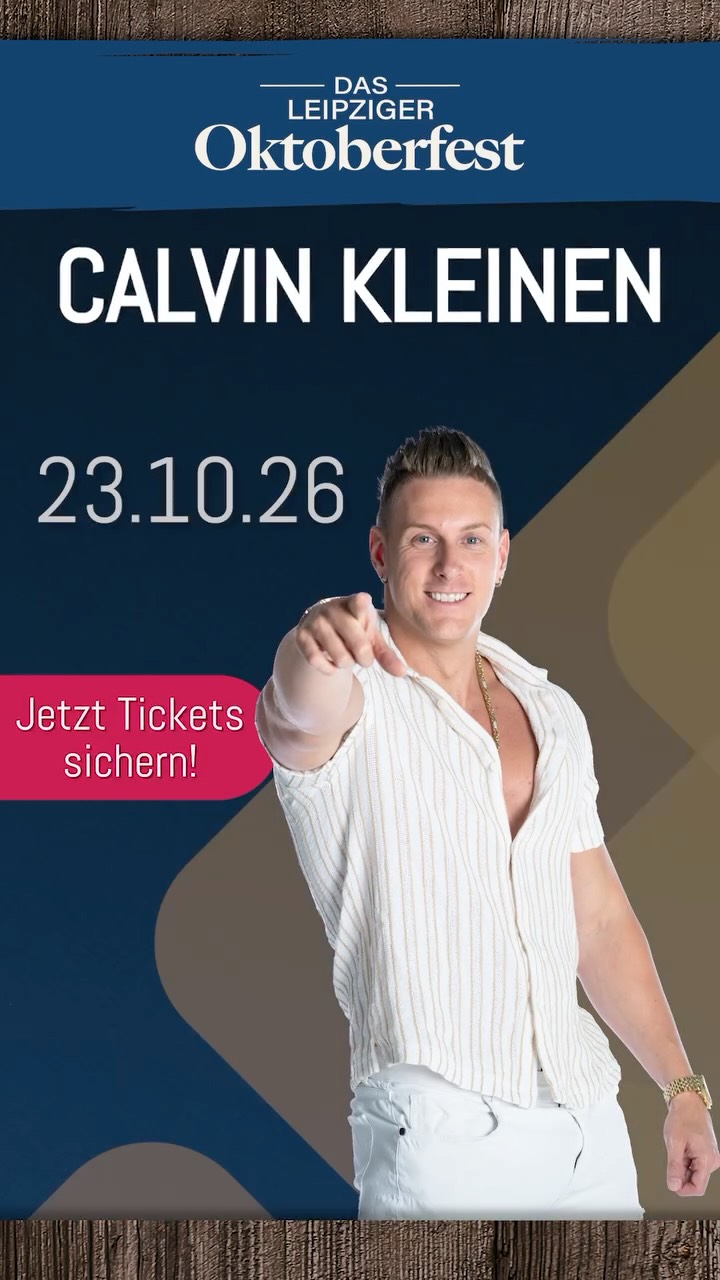 Ein Abend.
Eine Bühne.
Und jemand, der genau weiß, wie man sie abreißt.
🔥 @calvinkleinen – LIVE
📅 23.10.2026
🎪 Leipziger Oktoberfest
🎟️ Jetzt Tickets sichern.
#dasleipzigeroktoberfest #leipzigeroktoberfest #leipzig #calvinkleinen #wiesnleipzig