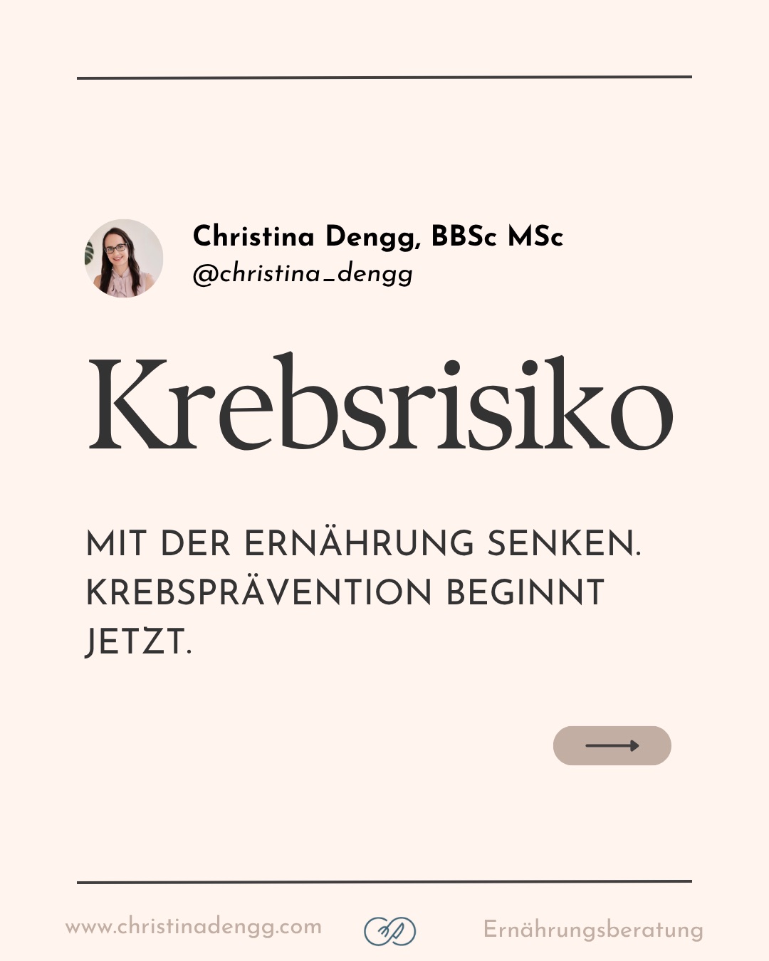 Beim Thema Krebsprävention denken viele zuerst an Dinge, die sie nicht beeinflussen können.
Dabei gibt es Faktoren, bei denen du tatsächlich etwas verändern kannst.
Besonders wichtig sind:
⚖️ ein gesundes Körpergewicht
🍷 möglichst wenig Alkohol
🌱 eine pflanzenbetonte Ernährung
🌾 ausreichend Ballaststoffe
Dabei geht es nicht um Perfektion, nicht um Verbote und auch nicht um kurzfristige Diäten, sondern um Gewohnheiten, die sich über Jahre hinweg positiv auswirken.