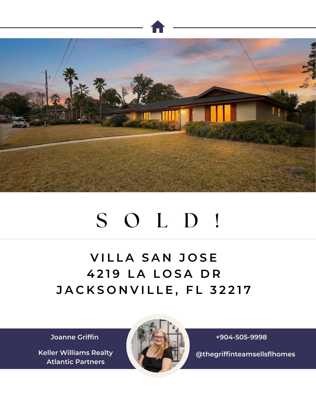 Some homes are just a little more special… and 4219 La Losa was one of them 🤍
This one hits close to home—literally. Helping my neighbor sell her home and step into her next chapter has been such an honor. From friendly waves to heartfelt conversations, this was more than a transaction… it was a relationship I truly cherish.
While I’ll miss seeing her around the neighborhood, I couldn’t be happier knowing she’s off living her best life—playing cards, sharing dinners, and making new memories every single day. That’s what it’s all about. 🥂
Here’s to new beginnings and the next beautiful chapter ✨
If you’re thinking about your next move, I’d be honored to help guide you every step of the way 📲 904-505-9998
#realtorlife #listedtosold #findyournest #homesweethome #kellerwilliamsagent #kellerwilliansrealtyatlanticpartners #homebakedwithjoanne #jaxrealtor #jaxrealestate #jacksonville #jaxrealtoronthemove #jaxrealestateonthemove #thegriffinteamsellsflhomes #joannegriffinsellsflhomes
