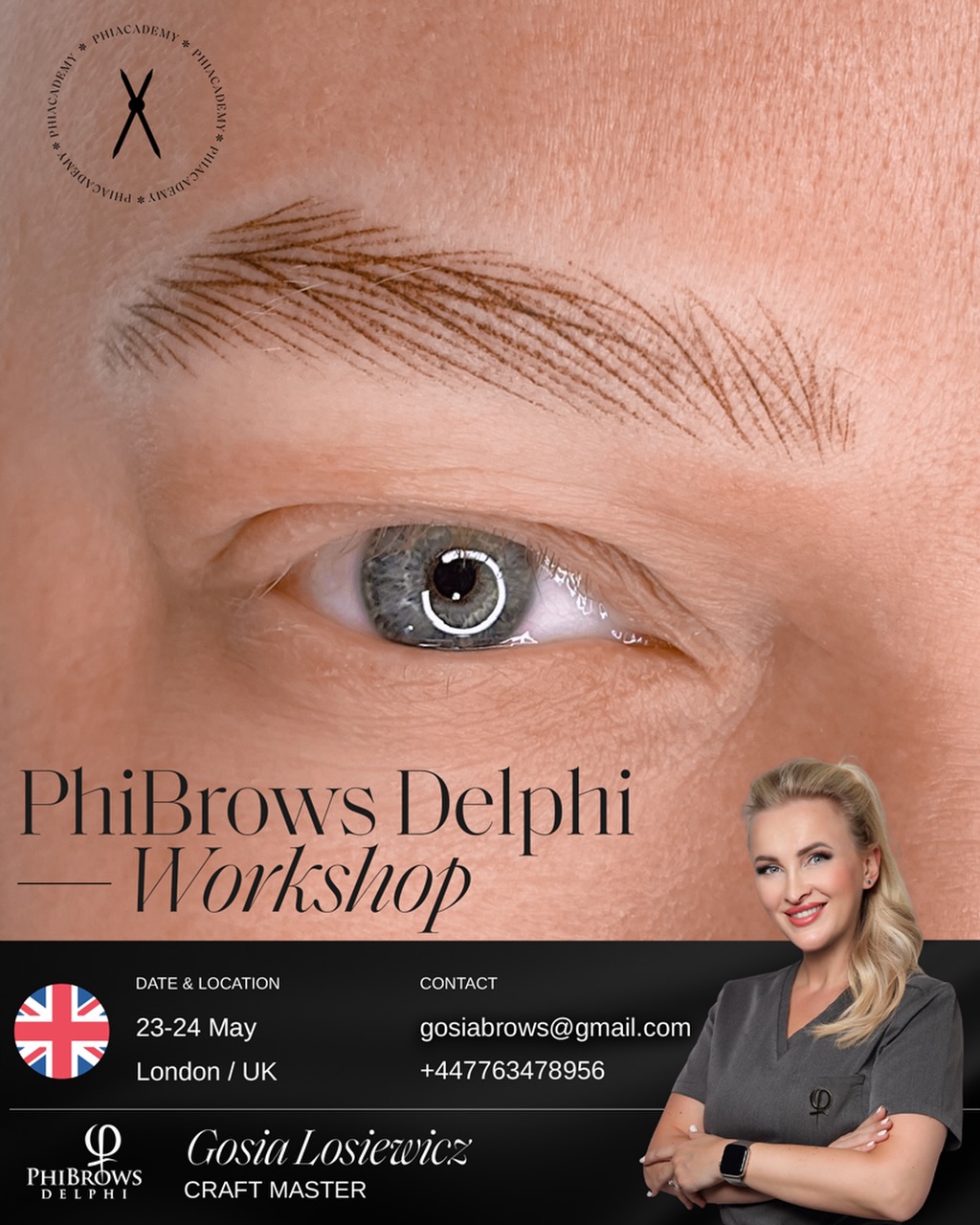 Machine Hairstroke PhiBrows DelPhi training in London π¬π§