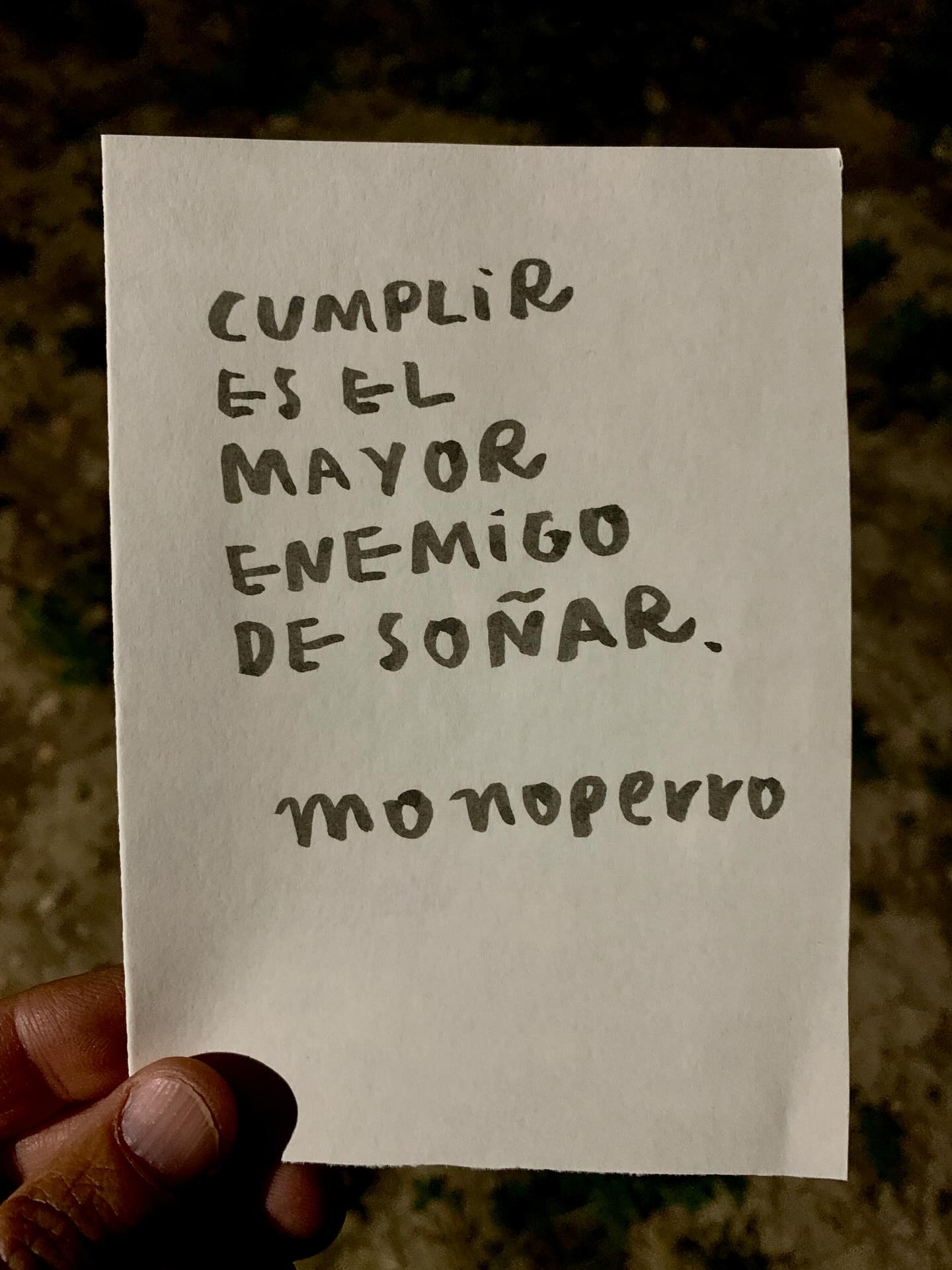 Cumplir
es el
mayor
enemigo
de soñar.
#cancamusas
#elclubimperfecto
#ultralkymia