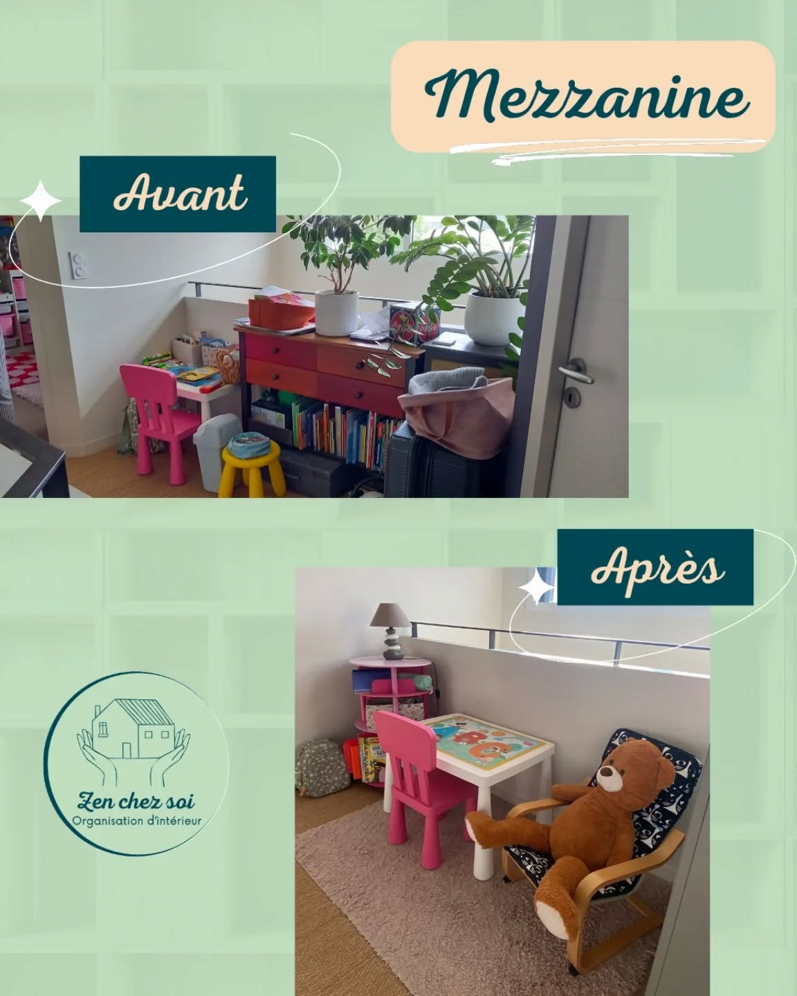 🌸 Avant / Après 🌸
Optimiser un espace mezzanine est une excellente façon de maximiser l'utilisation de l'espace dans une maison. 😉
👉🏼 Ces espaces peuvent être transformés en zones stratégiques de rangement, en bureaux, ou même en coins lecture confortables.
Pour tirer le meilleur parti d'une mezzanine, il est essentiel de bien planifier l'agencement car ces espaces "perdus" sont une solution de rangement en or ! 🤓
#avantaprès
#mezzanine #espacerangé #homeorganizer #optimisation