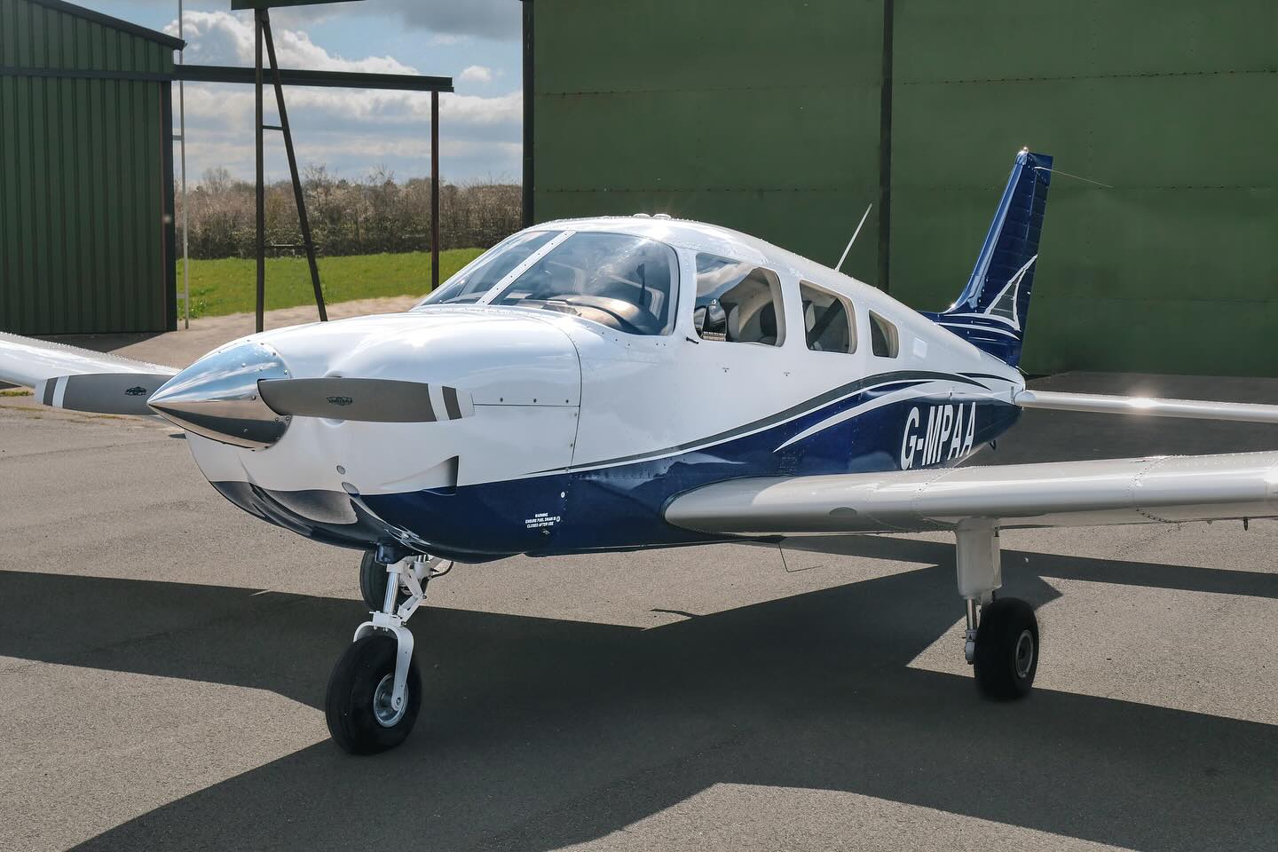 Makeover season! 👀 ✨
Some of you may recognise or perhaps not now, our other club PA28‼️ Out of action for a while due to having a well deserved new paint scheme, the design inspired by our club 152s.
It’s been great seeing it through the process with @shropshireaircraftpainting which are based here at Sleap, scroll across for the photos of it before and during the process 🏠 #aircraftpainting #pa28 #paintscheme #livery