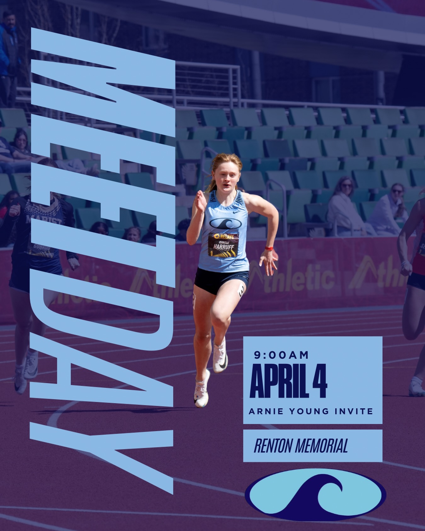 Sending a squad to Arnie Young Invitational at Renton Memorial Stadium.
Field Events at 9am
Running Events at 10am