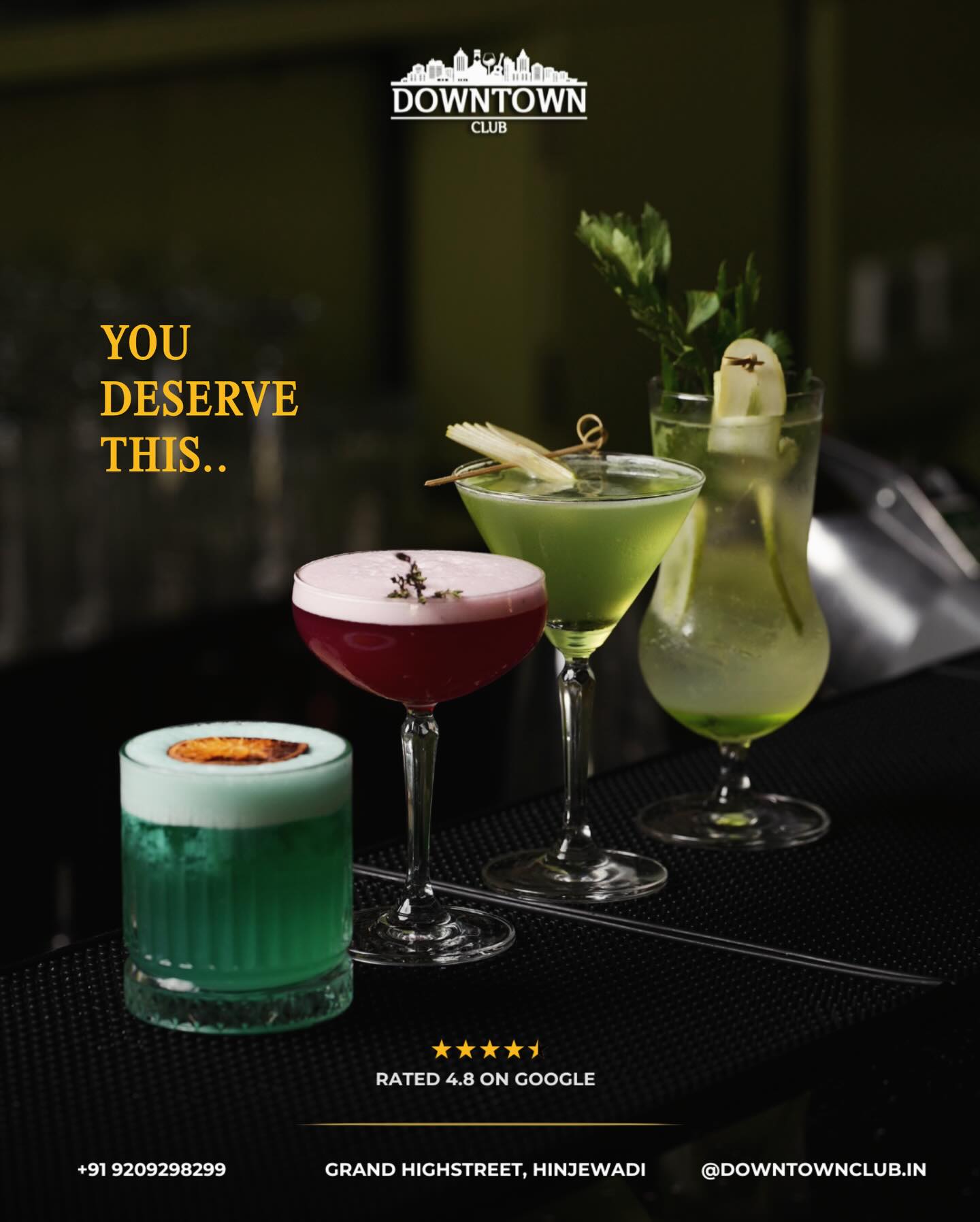 You deserve this… ✨
And this… 👀
A table that looks this good shouldn’t wait.
From cocktails that hit right to plates worth slowing down for, this is your sign.
Only at Downtown 🍸
📍 Grand Highstreet, Hinjewadi
📞 +91 9209298299
Drop by today.
#DowntownPune #EveningsDoneRight #HinjewadiSpots