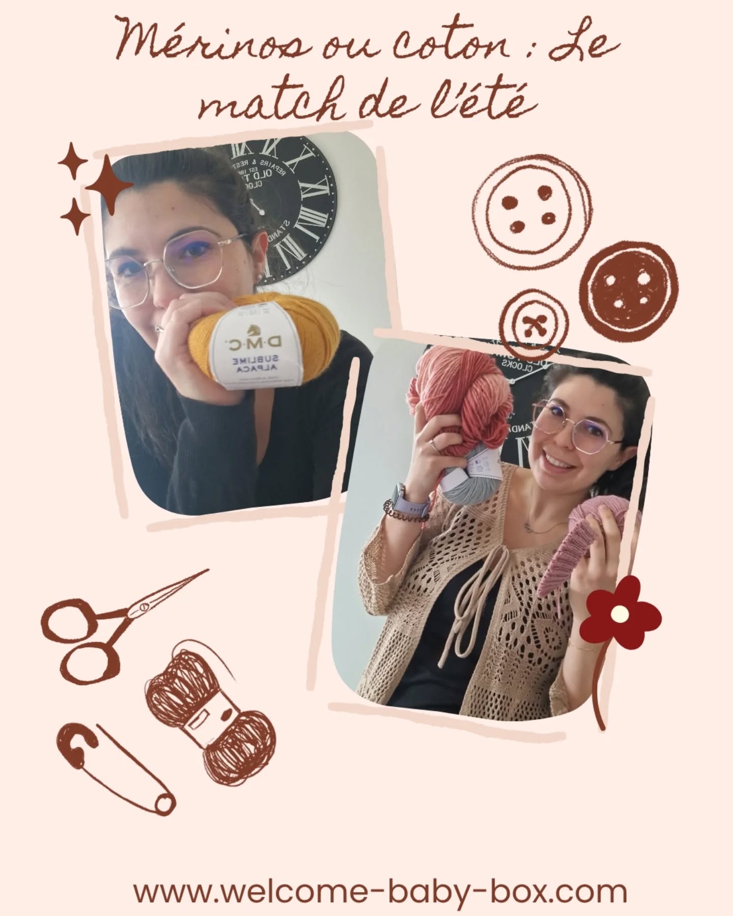 On me pose souvent la question : "La laine en été, c'est possible ?" 🤔
La réponse est OUI, surtout quand c'est du Mérinos ! C'est une fibre magique qui régule naturellement la température de votre bébé. Elle garde au chaud quand il fait frais et évacue l'humidité quand il fait beau. ✨
C'est pour cette raison que je termine avec soin mes derniers ouvrages en mérinos jusqu'à début avril. C’est le moment idéal pour les naissances de printemps ! 🌸
Mais pour le plein été... ☀️
J'ai choisi de passer au 100% Coton pour vos prochains coffrets. Pourquoi ? Pour cette sensation de fraîcheur incomparable et sa douceur lisse, parfaite pour les peaux les plus sensibles lors des journées ensoleillées.
🌿 Dès début avril, Welcome Baby Box passe en mode 'été' !
Dites-moi en commentaire : vous êtes plutôt team "Mérinos doudou" ou "Coton frais" pour les beaux jours ? 👇
#valisebébé #artisanatfrancais #tricothandmade #universbébé #ideecadeaunaissance