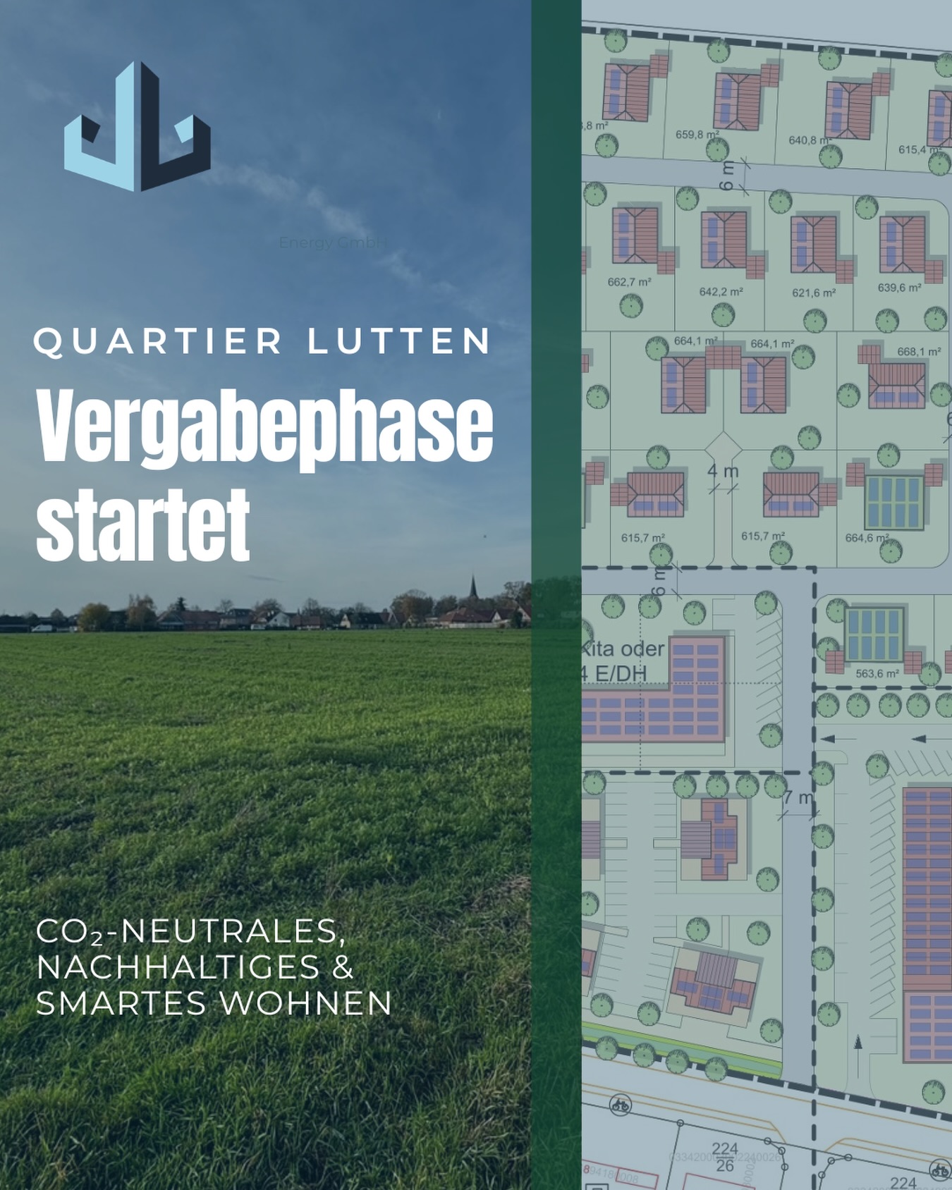 Große Nachfrage im CO₂-neutralen Quartier Lutten 🌱
Die Bewerbungsphase für die zukünftigen Baugrundstücke ist nun abgeschlossen und wir sind begeistert von dem großen Interesse!
Vielen Dank an alle, die sich beworben haben. Jetzt starten wir in die Vergabephase und freuen uns, die Zukunft des Quartiers gemeinsam zu gestalten 🏡
#quartierlutten #CO2neutral #nachhaltig #smarteswohnen #baugrundstück
