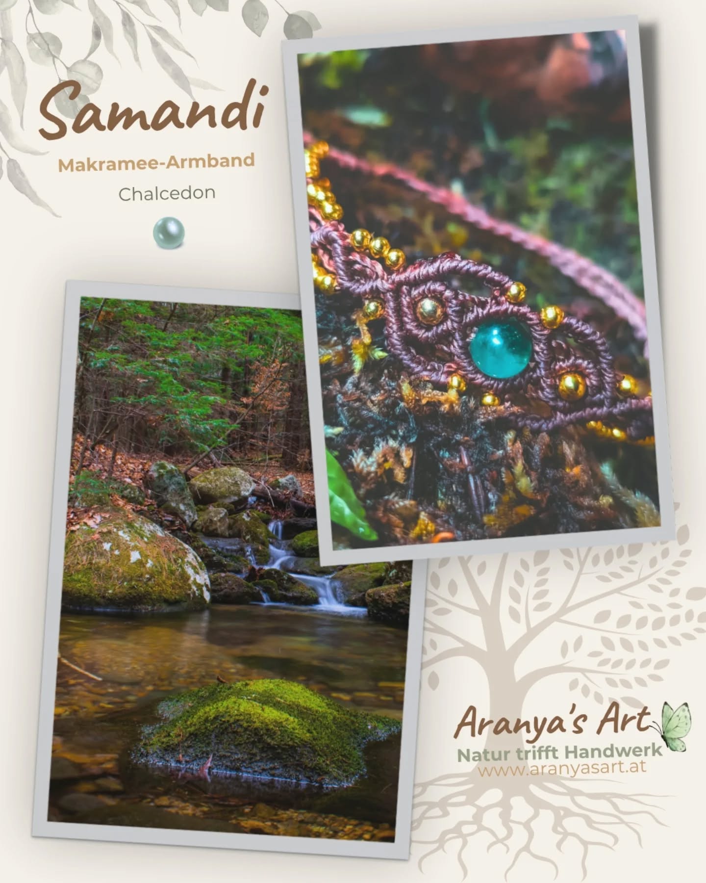 🌿Samandi 🌿 Makramee Armband mit Chalcedon Perle.🏞️
Kennst du das Gefühl, wenn ein Waldspaziergang am wie Balsam für die Seele wirkt?
Dieses 'Samandi' Makramee-Armband mit seiner sanften Chalcedon-Perle fängt genau diesen Moment ein.💫🌄
Es erinnert mich an das Plätschern des Wassers und das beruhigende Grün. Chalcedon, der Stein der Kommunikation, stärkt unser Vertrauen in uns selbst und unsere Mitmenschen. Jedes Mal, wenn ich es trage, fühle ich mich ein Stück weit mehr geerdet und mit der Natur verbunden.💚🤎
Es ist wie ein kleiner Gruß aus dem Wald, der mich durch den Tag begleitet.🌳
Du fühlst dich inspiriert? Das Samandi
Makramee- Armband findest du wie immer in meinem Shop (Link in Bio) ✨ oder gerne auch per PN🏞️🌿
🤎 linhasita Garn
✨ vergoldete Metall Perlen
💚 Chalcedon Perle
🌳 handgefertigte Heuschachtel
💫 Länge 14cm + 6 Schiebeverschluss
💧 wasserfest, farbecht, langlebig
🌟 22€ zuzüglich Versand
Herzliche Grüße
Katharina ✨💚
#makrameeschmuck
#oberösterreich🇦🇹 #aranyasArt #schmuckhandwerk #waldmagie