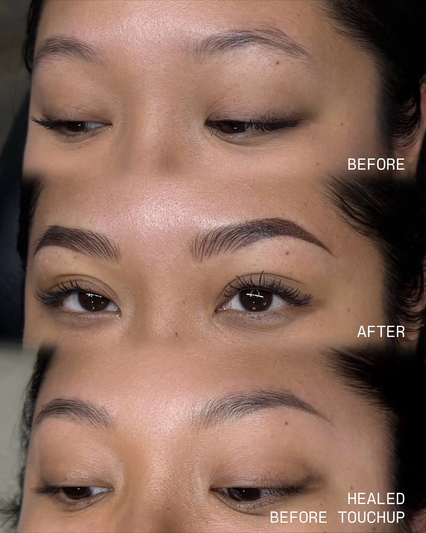 Her request → she wanted to look “ready” for her wedding day
We started with Nano Fusion for a soft, defined base then at touch-up she wanted darker and fuller so we went a little darker once we saw how she healed
She loved her healed result before touch up, but said it was too natural for her wedding lol
Now she’s wedding readyyyy ♡
and she left me the sweetest Google review after 🥹 thank you for choosing me
Using:
@pigments_brovi Bitter Chocolate and a little bit Pepsi Cola