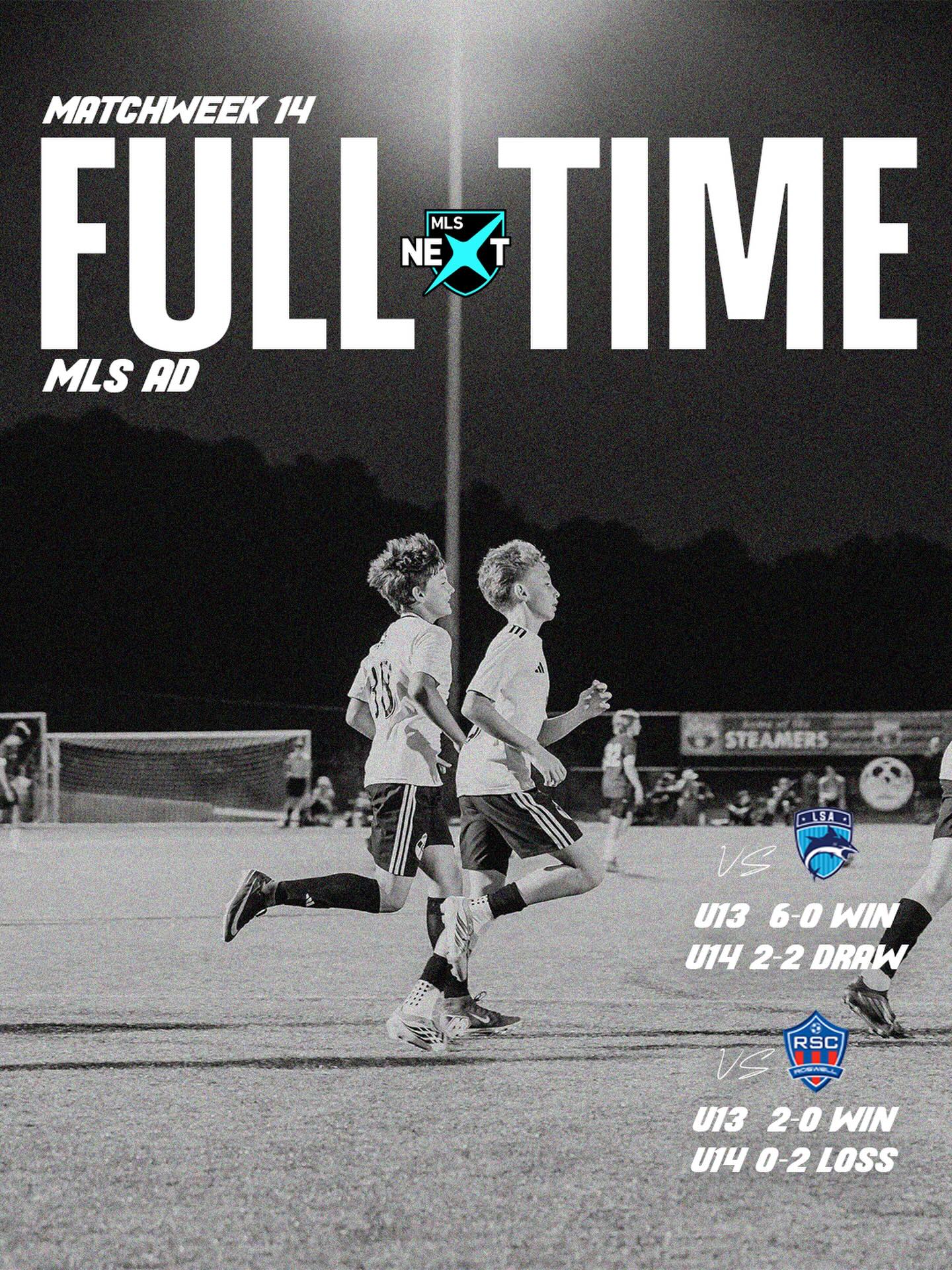 MLS NEXT Matchweek 14 Recap
Matchweek 14 marked the end of our MLS NEXT season. We hosted two strong clubs from the Atlanta area and saw another weekend of high-level competition.
Well done to our boys and congratulations on an incredible first season competing in a top league. The growth this year has been outstanding.
GO ASG! More than a club.