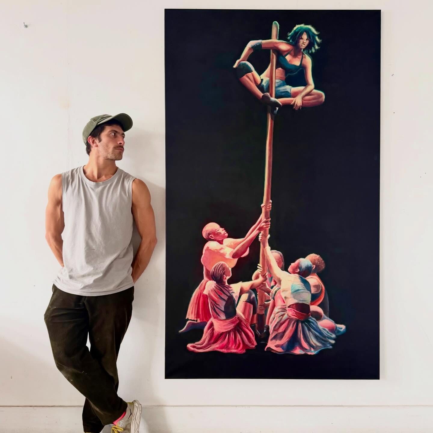 Inspiration de ces spectacles de danse qui me mettent en transe
Il faut toujours que je lui trouve un titre, je déteste ça 🙈
200 x 100 cm - acrylique sur toile
Crédits photos : @loulou_kun