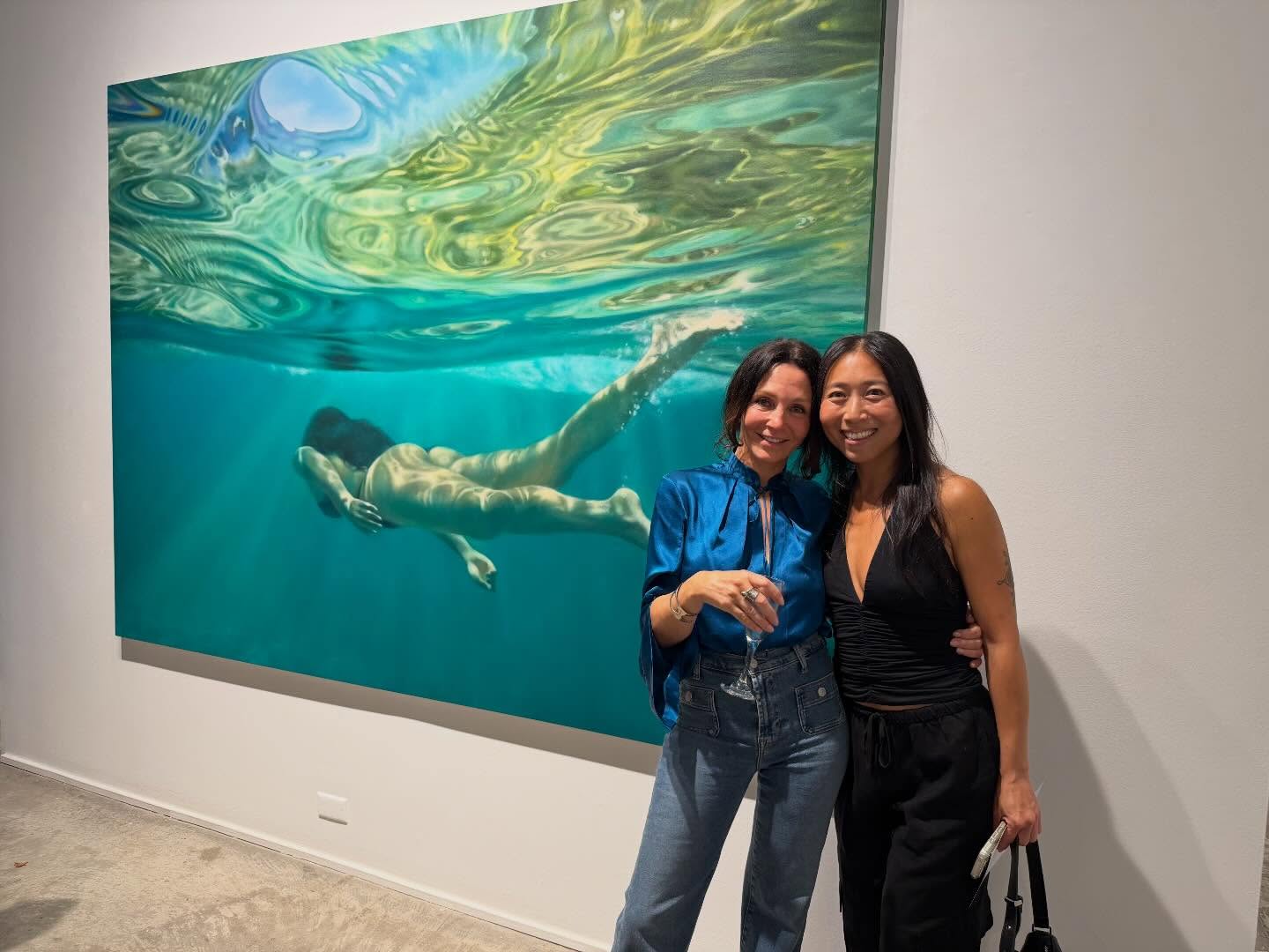 Congratulations to you my darling friend @martine.emdur.art on a breathtaking opening for ‘Synergia’! The vastness of your creative gifts and expression is so captivating and ethereal. So grateful (and maybe a little too willing) to be one of your ‘bodies’ in your beautiful “ode to women”.
You are otherworldly in your talent! Love you and so proud of you! Please will you paint my butt again!? 😘❤️