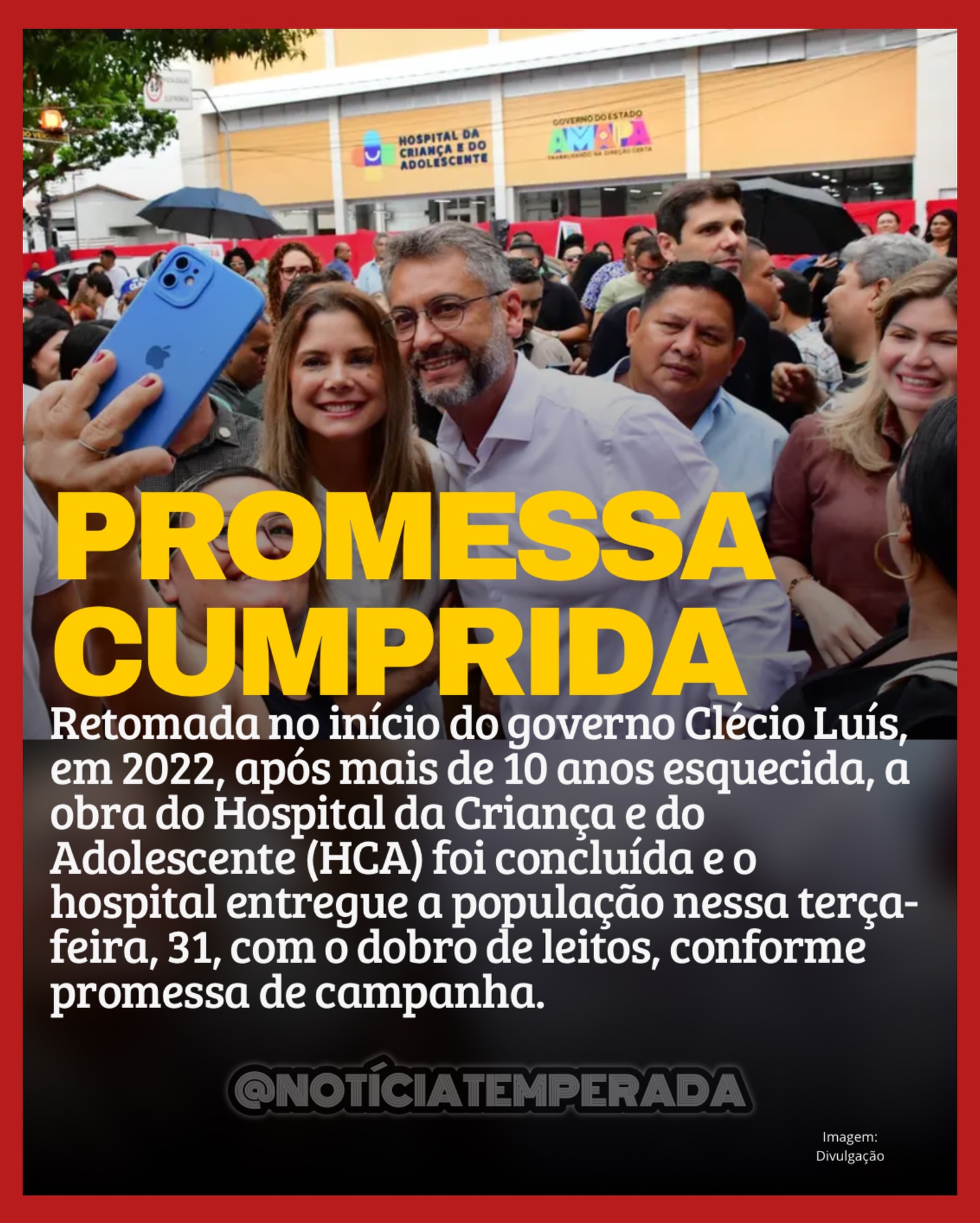 | Macapá/AP - A unidade, localizada no Centro de Macapá, ficou por 14 anos com obras paralisadas e foi totalmente reconstruída e ampliada pela atual gestão, marcando um novo capítulo na saúde pública estadual.
A cerimônia de inauguração contou com a presença do governador Clécio Luís, que destacou o esforço para concluir a obra herdada com apenas 25% de execução. “Tivemos que refazer os 25% iniciais para ajustar à nova legislação hospitalar. É um hospital realmente novo, do piso ao telhado”, afirmou.
Com a entrega, a capacidade de atendimento pediátrico no estado dá um salto significativo. O número de leitos saltou de 74 para 192, sendo 31 destinados às Unidades de Terapia Intensiva (UTI) pediátrica e neonatal. A nova estrutura conta ainda com centro cirúrgico modernizado, tomógrafo, ambulatório, laboratório, duas brinquedotecas e 460 novos equipamentos.
Matéria completa em
www.noticiatemperada.com
link na bio