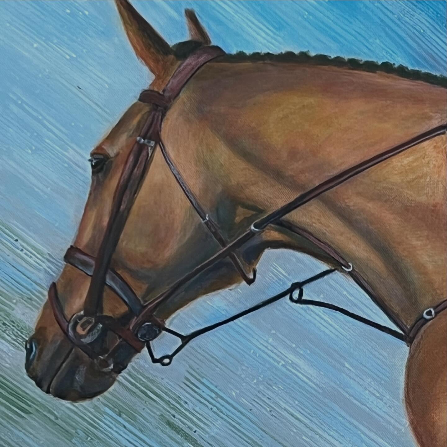 Detail of painting in progress.
#equestrianart #horsepainting #horseart #horseartist #equestrianartist