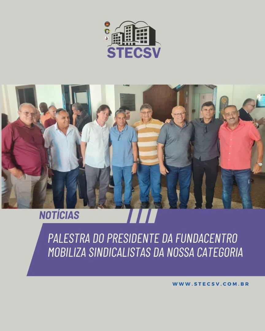 Palestra do presidente da FUNDACENTRO mobiliza sindicalistas da nossa categoria
Com a proximidade da aprovação da NR-1, lei que visa regulamentar as relações entre o trabalhador e as causas e efeitos dos acidentes de trabalho, além de todos os tipos de assédio psicossociais, aconteceu importante palestra, proferida pelo presidente da Fundacentro, o médico Pedro Tourinho, abordando esse tema polêmico e atual.
De acordo com Josinaldo Bispo, presidente do STECSV, o tema é importantíssimo porque interfere diretamente no dia a dia do trabalhador e hoje é realidade. “A partir do momento que a resolução entrar em vigor, é fundamental que os nossos representados busquem, através da orientação do sindicato, conhecer os seus direitos contidos nessa lei. Contamos também com o apoio dos síndicos para evitar problemas”.