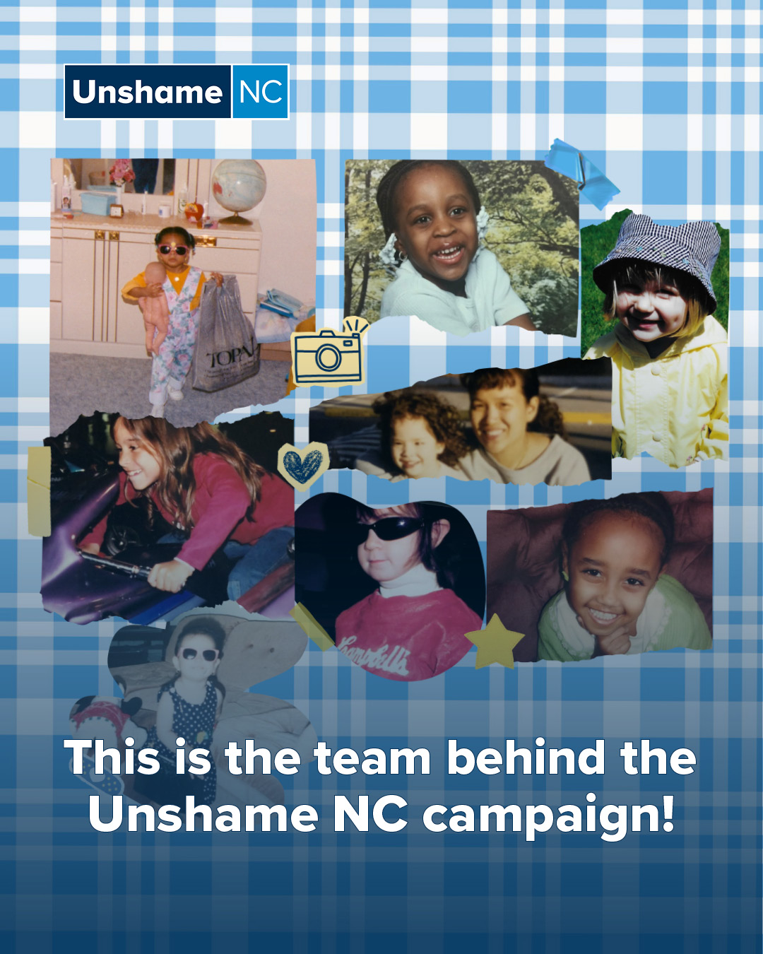 Meet the Unshame NC team 💛💙. We love coming together to build community, learn from each other, and share messages that help fight stigma. We’re so grateful for the chance to do this work, and we hope you’ll join us as we learn and grow together! 👶