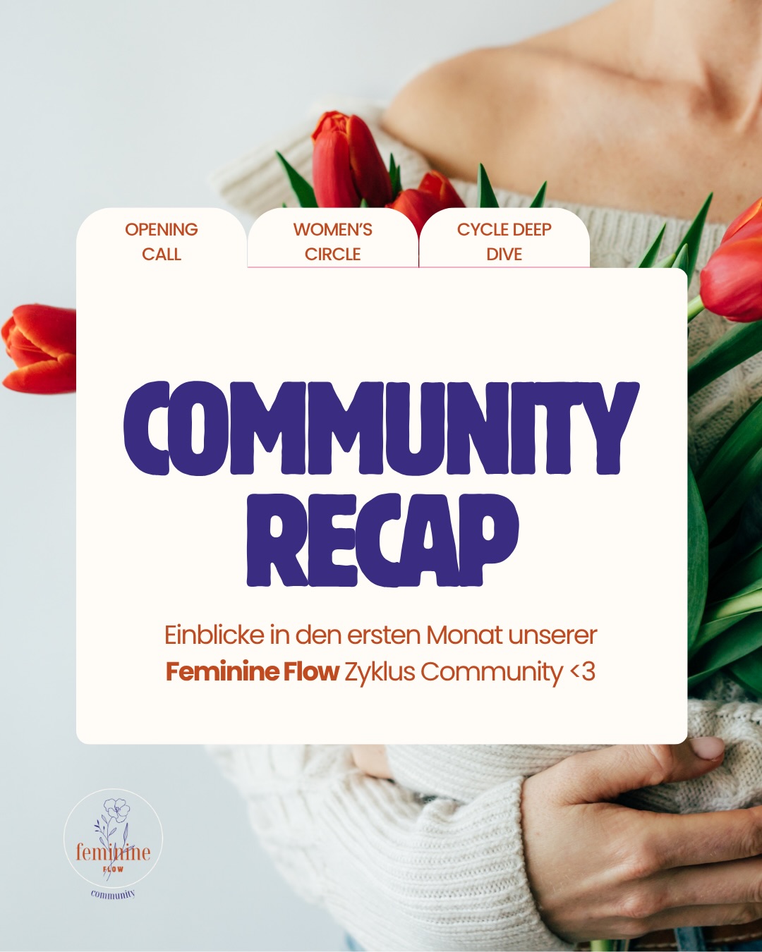 Wir blicken zurück auf so viele besondere Momente, ehrliche Begegnungen, tiefes Wachstum und berührendes Feedback. 🥹🎉
Diese Community ist jetzt schon ein Raum geworden, in dem wir uns erinnern, wer wir wirklich sind – jenseits von Druck, Erwartungen und ständigem Funktionieren.
Feminine Flow steht für ein Leben im Einklang mit deiner weiblichen Energie.
Unsere Mission ist es, einen Ort zu schaffen, an dem du nicht alleine durch deine Phasen, Struggles und Erfolge gehst.
Wo du nichts erklären musst, um verstanden zu werden.
Hier wird Zusammenhalt spürbar – eine Sisterhood, mit der du wachsen wirst.
Ein Raum, der dich erinnert:
Du bist nicht zu viel und auch nicht zu sensibel.
Du bist zyklisch und genau richtig, so wie du bist.
Und wir sind erst am Anfang 🌙
Im April dreht sich bei uns alles um The Feminine Way.
Weichheit trifft Klarheit. Intuition trifft Struktur. Du lernst, deine feminine Energie bewusster zu leben und beide Kräfte (yin & yang) stimmig in Alltag, Beruf und Beziehungen zu integrieren.
Wir freuen uns auf alles, was kommt und auf dich 💛
Deine Fiona & Jana