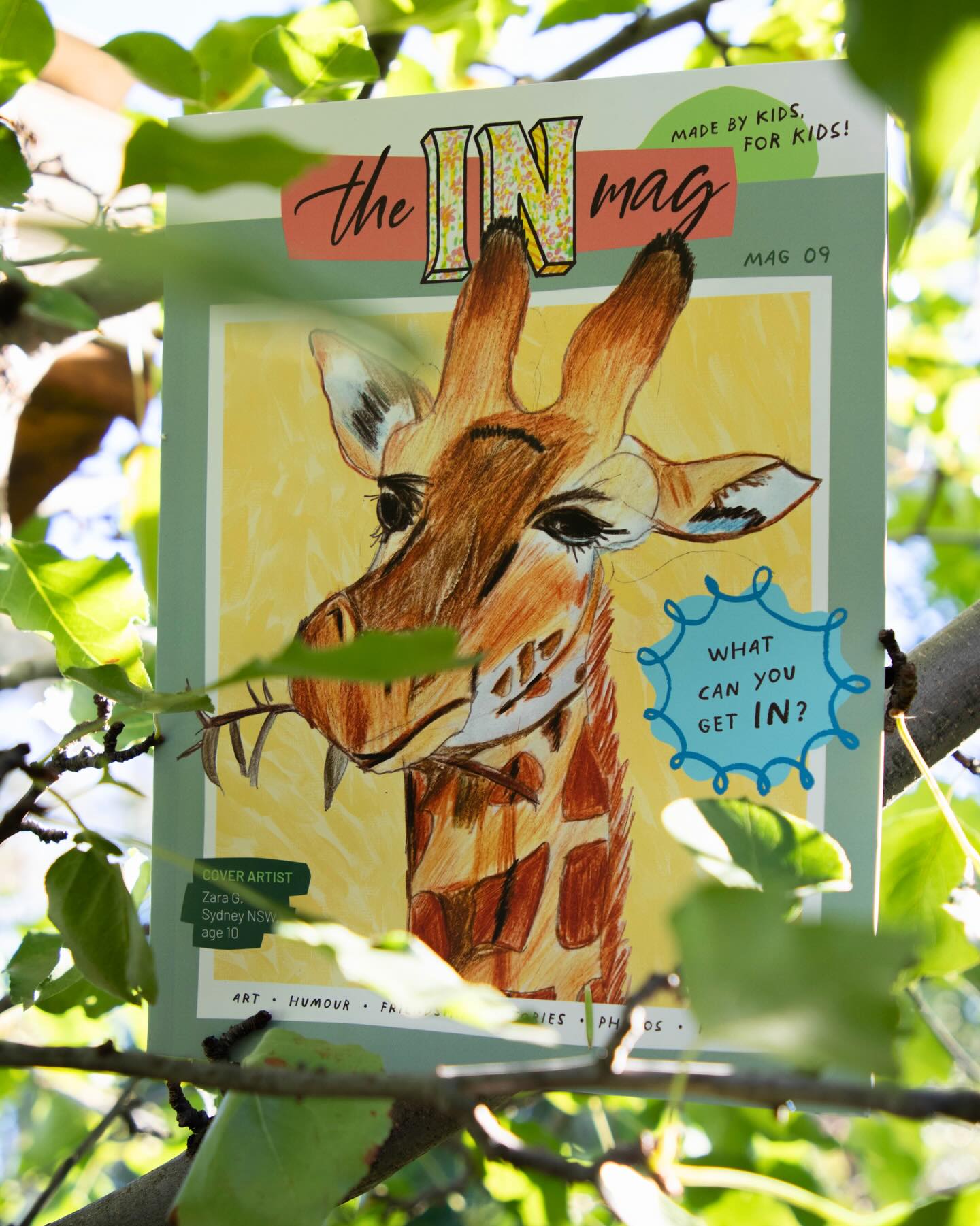 Let’s take a moment for Mag09’s cover artist 🦒👌
10 year old Zara, from Sydney shares an insight into her submission:
“I am incredibly proud of this drawing I did. I drew a giraffe because I love to draw animals - especially sophisticated and realistic ones. My giraffe is one of the best drawings I have ever done! I love art because it is a time I can record my creativity and imagination onto a piece of paper.”
Zara’s art is now famous across Australia, gracing the cover of Mag09, ready to inspire other kids.
You should feel very proud Zara 😊
#art #youngartists #kidsart #kidsartwork #coverart