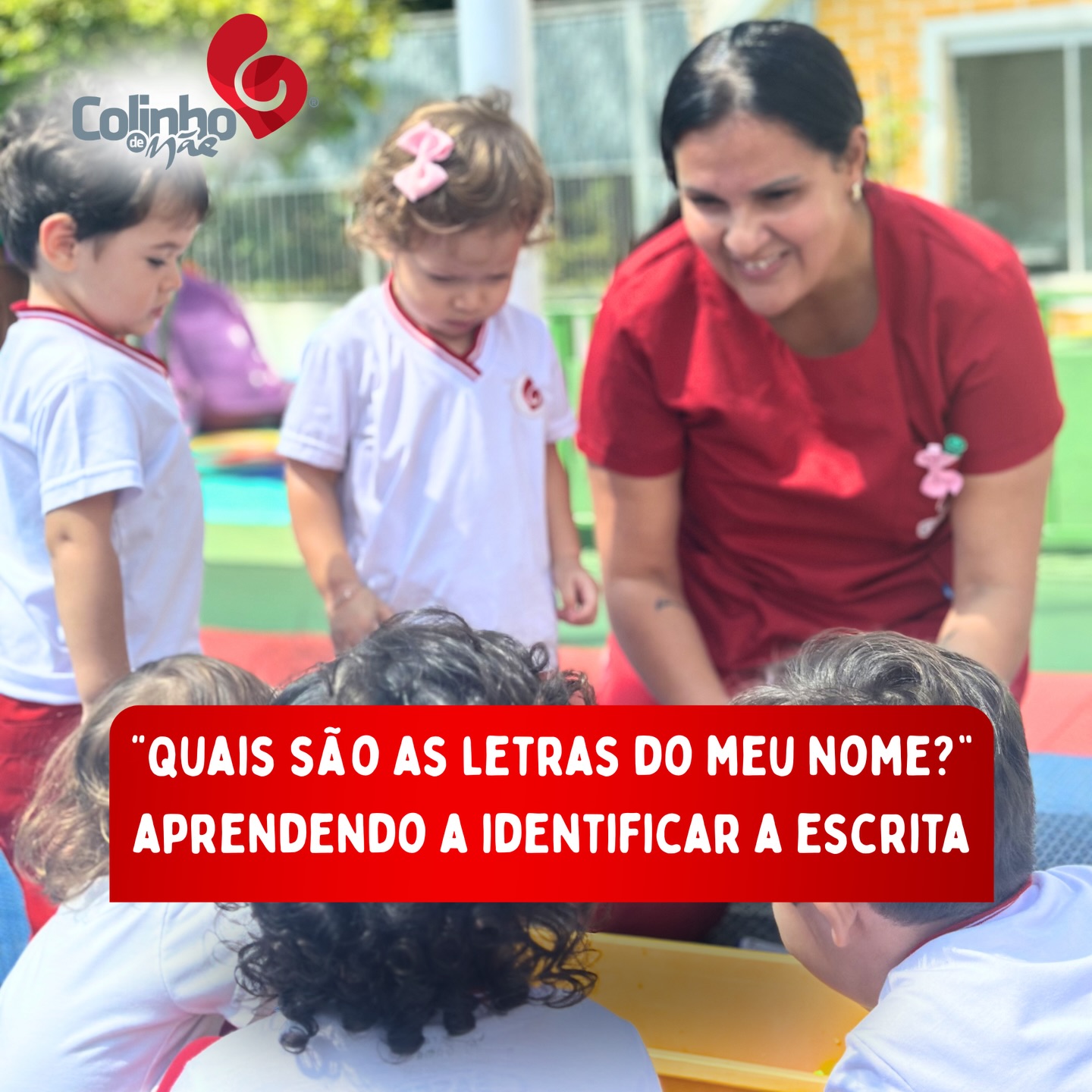 Os primeiros contatos com o próprio nome são cheios de significado. ❤️
Na turma Colinho I, as crianças estão começando a reconhecer a primeira letra do nome de forma leve e lúdica, dessa vez, com barquinhos de papel navegando na água. ⛵✨
Entre brincadeiras e descobertas, elas vão desenvolvendo a identidade, a linguagem e a coordenação motora.
Porque aprender também é viver experiências que fazem sentido para a criança.
Na Colinho de Mãe, cada etapa do desenvolvimento é respeitada e incentivada com carinho e intenção.
Quer conhecer nossa proposta?
Agende uma visita.
🏫 Creche Escola Colinho de mãe
📍Quadra 08, Conjunto F, Lote 47, Sobradinho/DF
📲WhatsApp para visitas: (61) 99147 - 5825