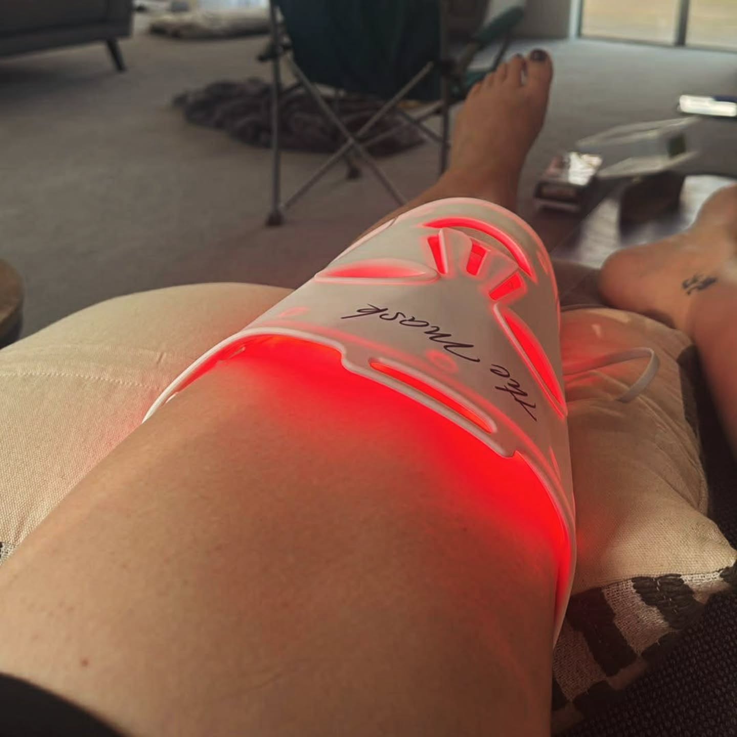 Not just for the face!!
The mask can go anywhere to relieve pain, swelling, surgery scars, skin issues, sore muscles, the list is endless!!!