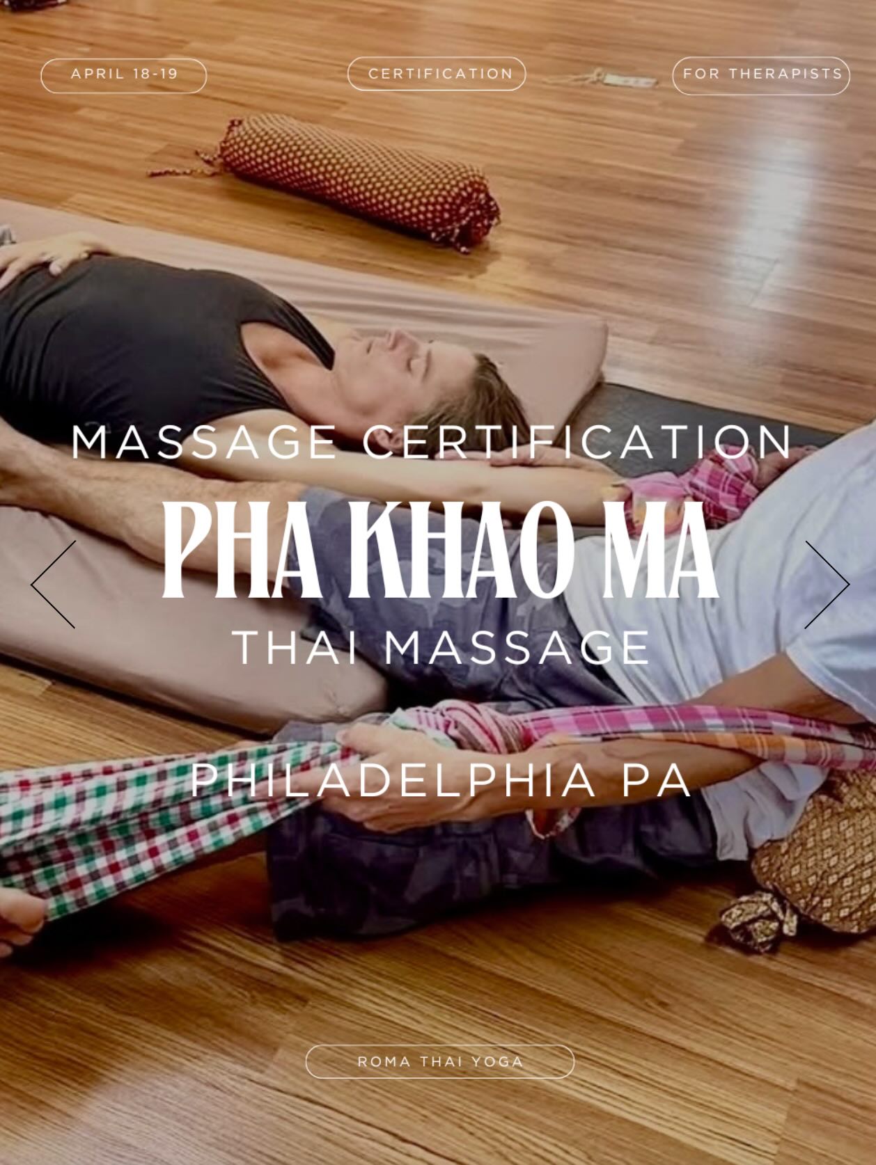 🚨SUPER COOL LEARNING OPPORTUNITY‼️
Focus is partnering with @romathaiyoga this April for a weekend of training for a Pha Khao Ma Massage Certification!!!
All info on the slides - DM us if you have any questions! Sign up at the link in our bio! Will be soooo cool 🙌🙌