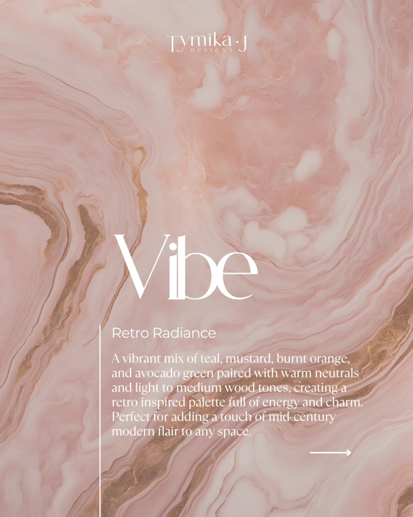 VIBE TIME!
Retro Radiance
A vibrant mix of teal, mustard, burnt orange, and avocado green paired with warm neutrals and light to mid wood tones, creating a retro-inspired palette full of energy and charm. Perfect for adding a touch of mid-century modern flair to any space.
#interiordesigninspo #interioedesign #interiordesigner #interiorstyles