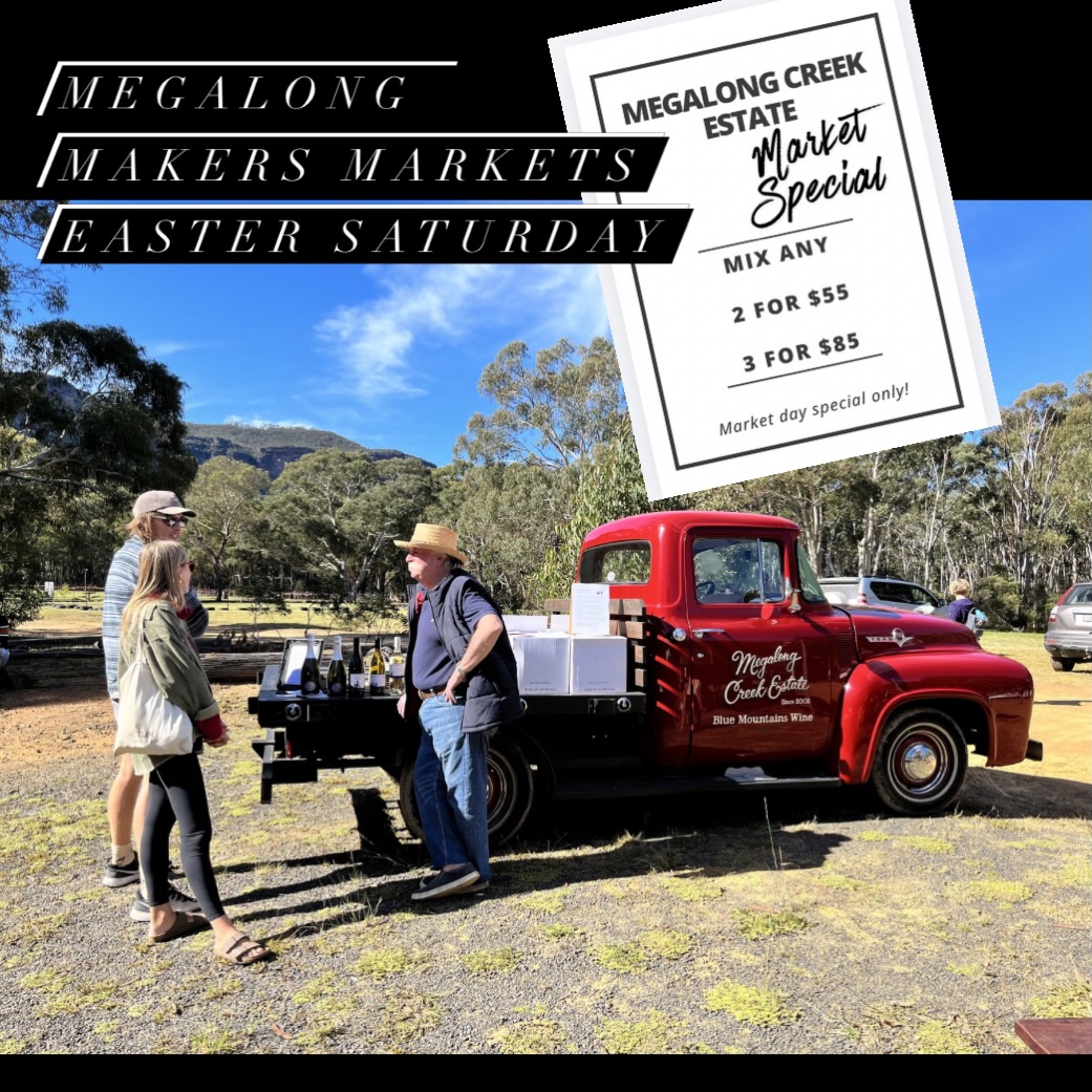 Our MCE Cellar Door is OPEN Saturday 12-5pm.
Live Music • Food • Wine 🍷
Mike & Sam will also be selling wine at the Megalong Makers Markets 10-2pm.
Visit the markets and then come enjoy a wine and lunch at the cellar door👌 #megalongcreekestate #bluemountainswinery #bluemountainsaustralia #bluemountainstourism #megalongvalley