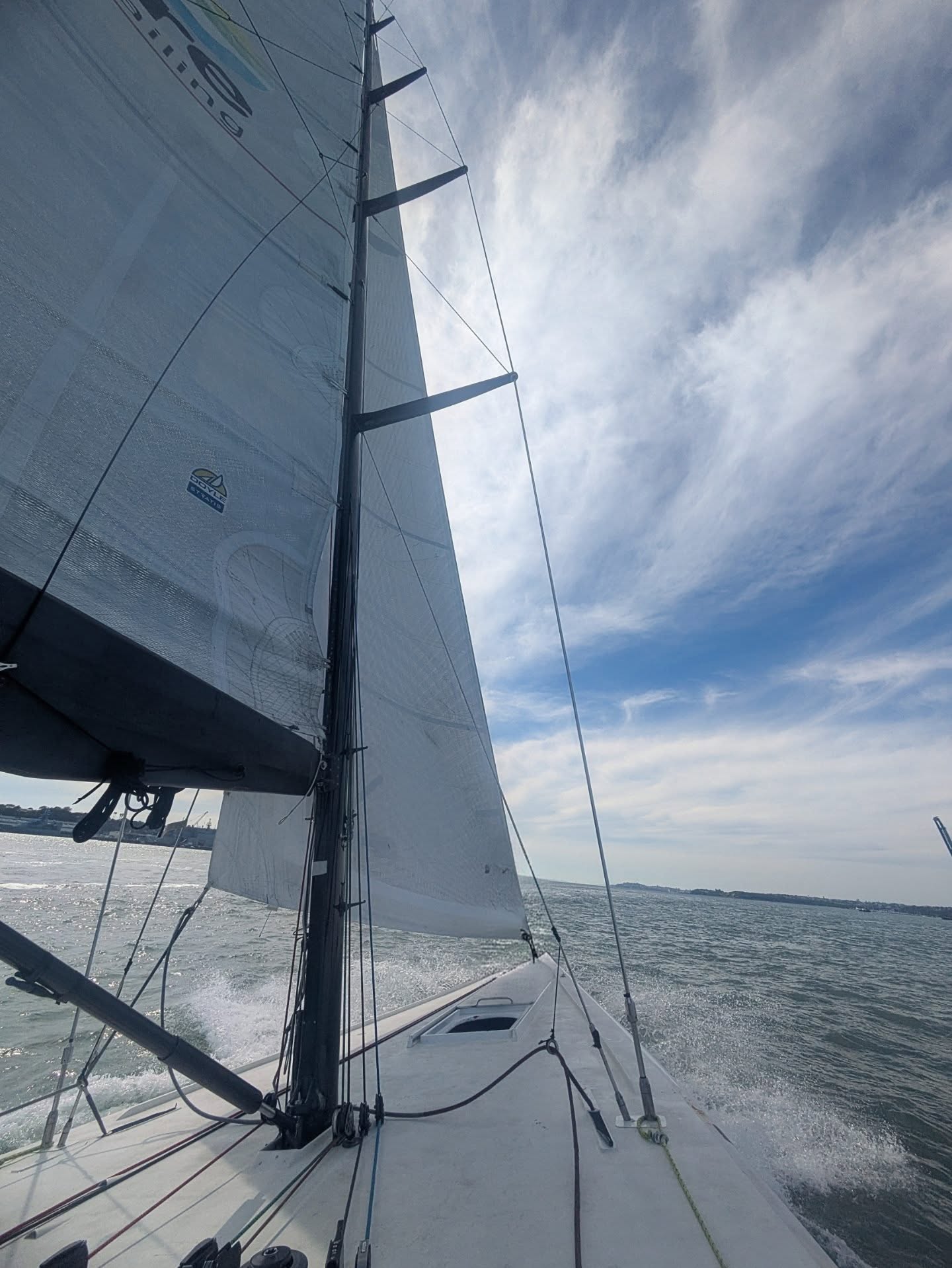 sailing on an ex America cup racing yacht.