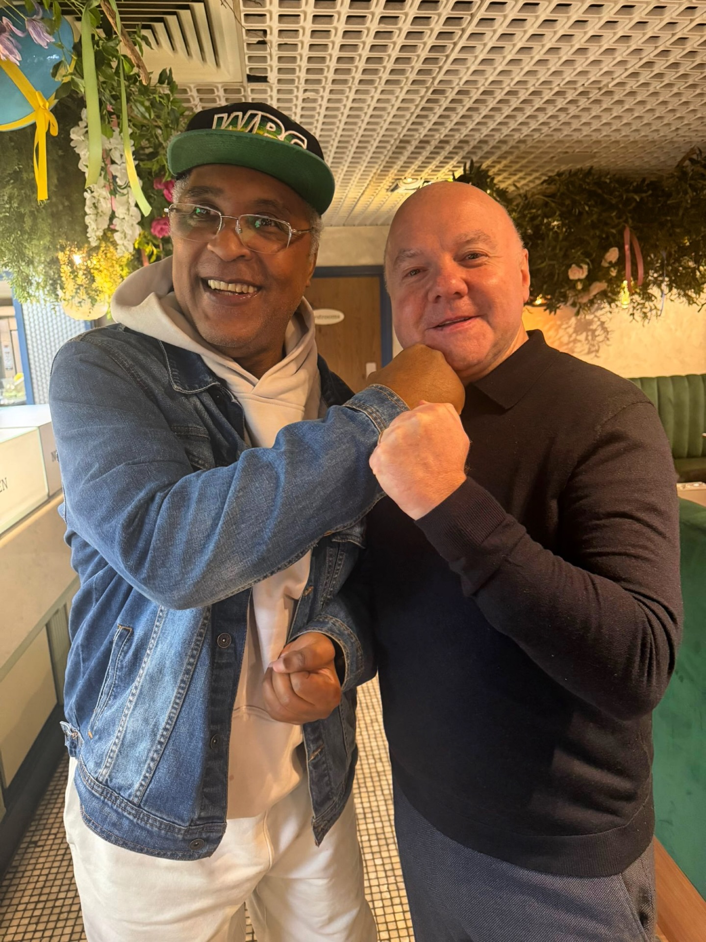 An absolute honour to welcome boxing legend Michael Watson. Great to see him with our manager Dean 🥊