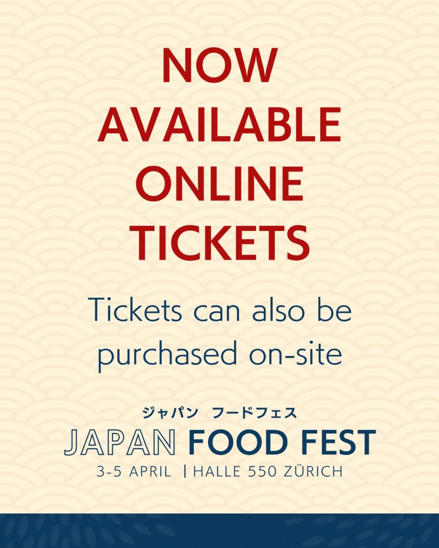 April 3 β Ticket Update
Online tickets are available again for today and tomorrow πΈ
A limited number of tickets will also be available on-site at the box office. Please note that entry is subject to venue capacity.
See you later today at Halle 550 until 21:00