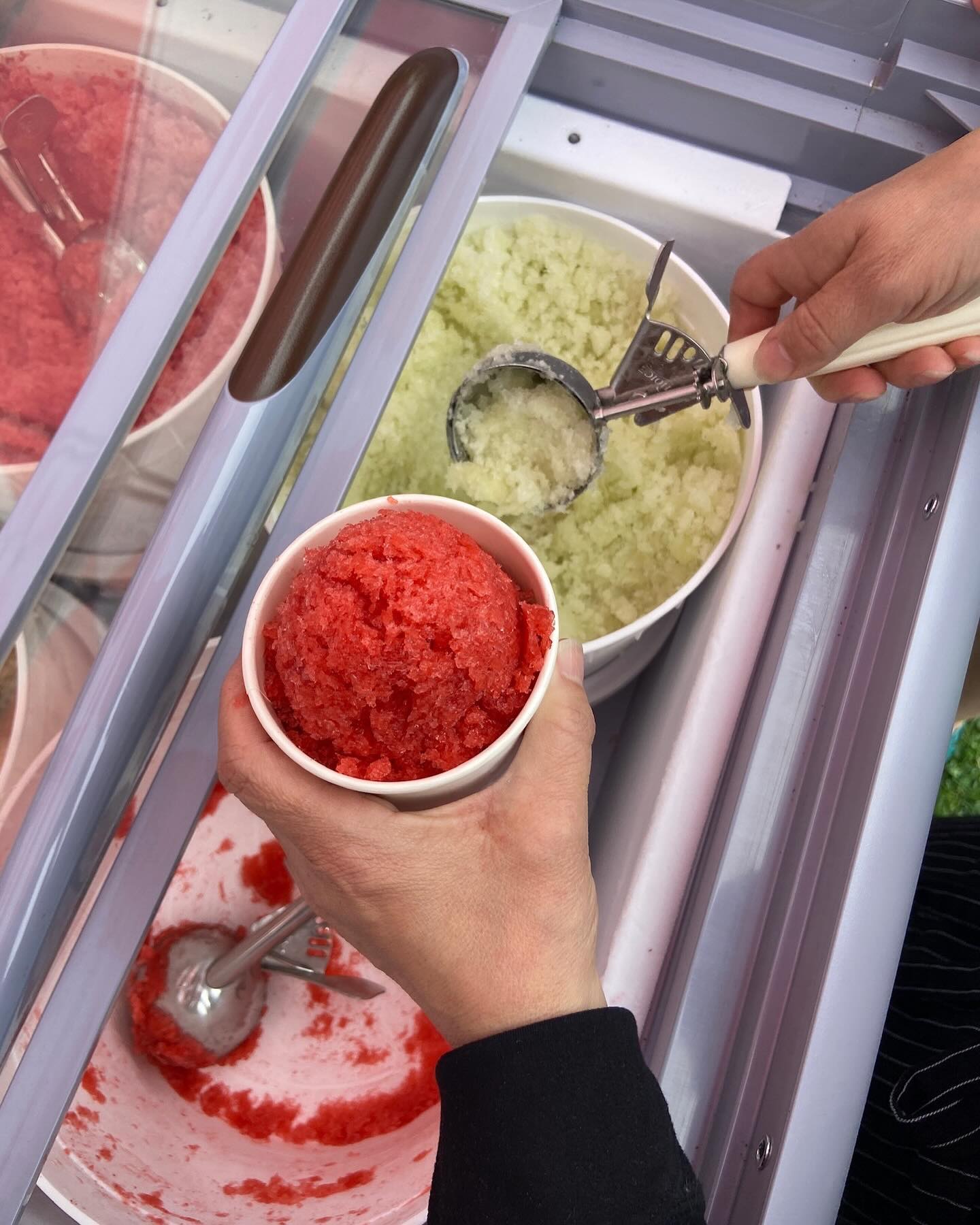 Flashback to scooping granita on a beautiful summer day at the Natick Farmers Market. #granita #granitasiciliana #natickfarmersmarket #farmersmarkets #summervibes #coolrefreshingtreat